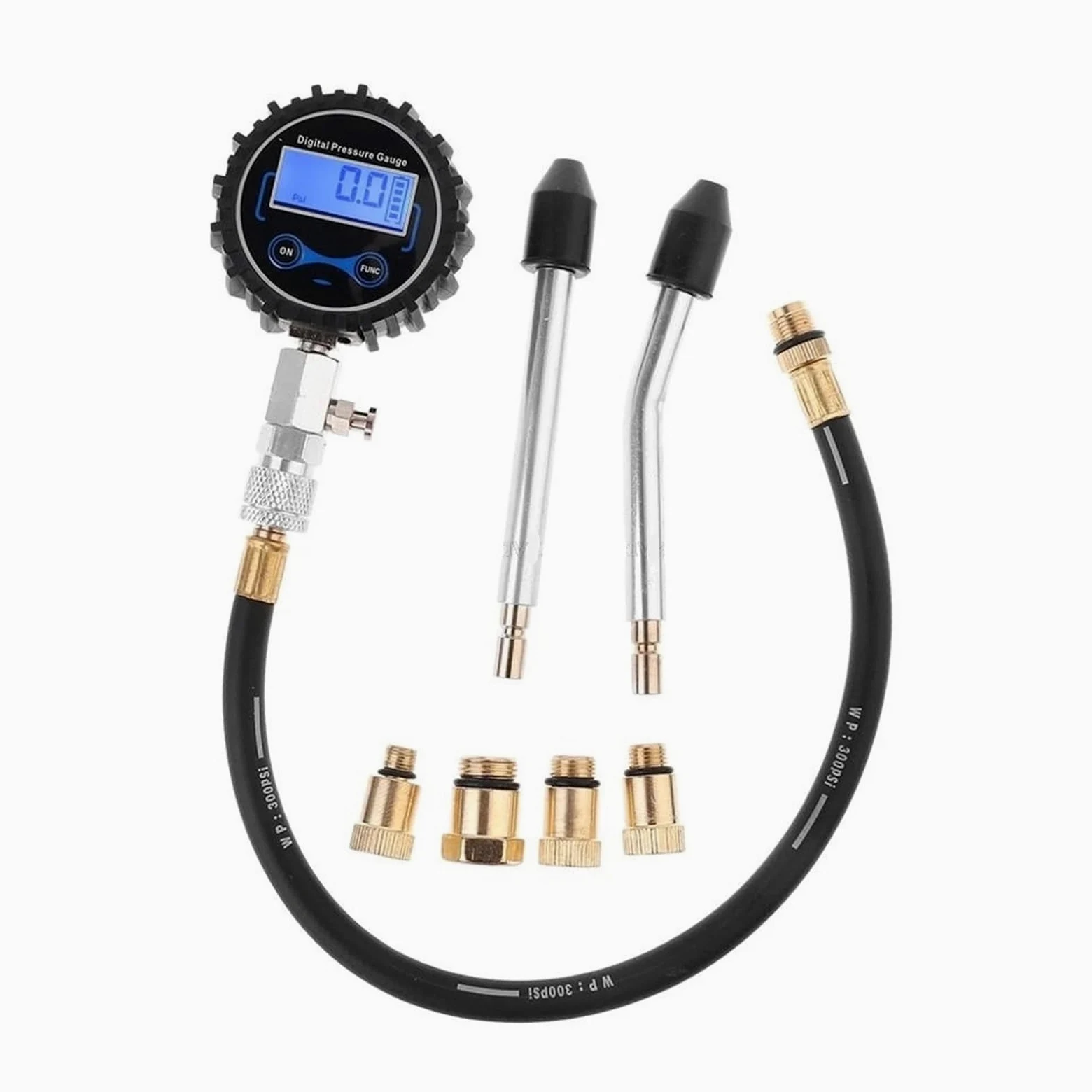 Kit de comprobador de presión de compresión Digital, medidor de presión para Cilindros de Motor de Gasolina y Gas, medidor de presión para Motocicleta My17 19