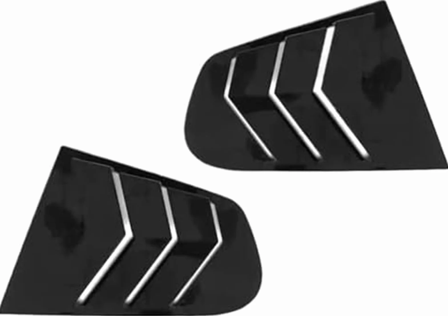 Protector de Cristal Trasero Embellecedor de la Cubierta del Obturador del Coche de la persiana de la Ventana Trasera, para Volkswagen, para VW, para Scirocco 2009-2018(Black Glossy Black)