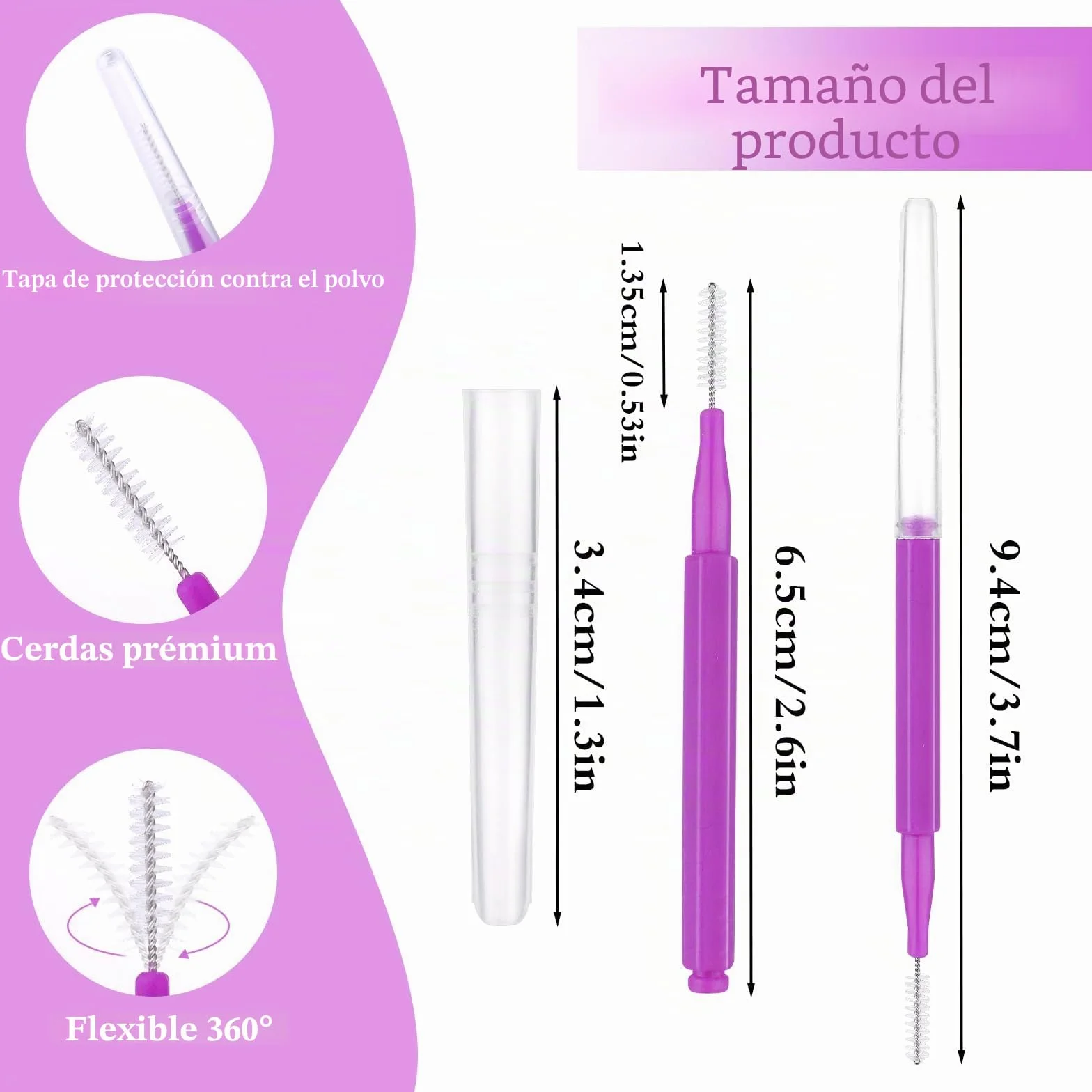 Prasacco cejas y pestañas 50 unidades peine multifunción laminación cejas elevación pestañas herramientas extensión