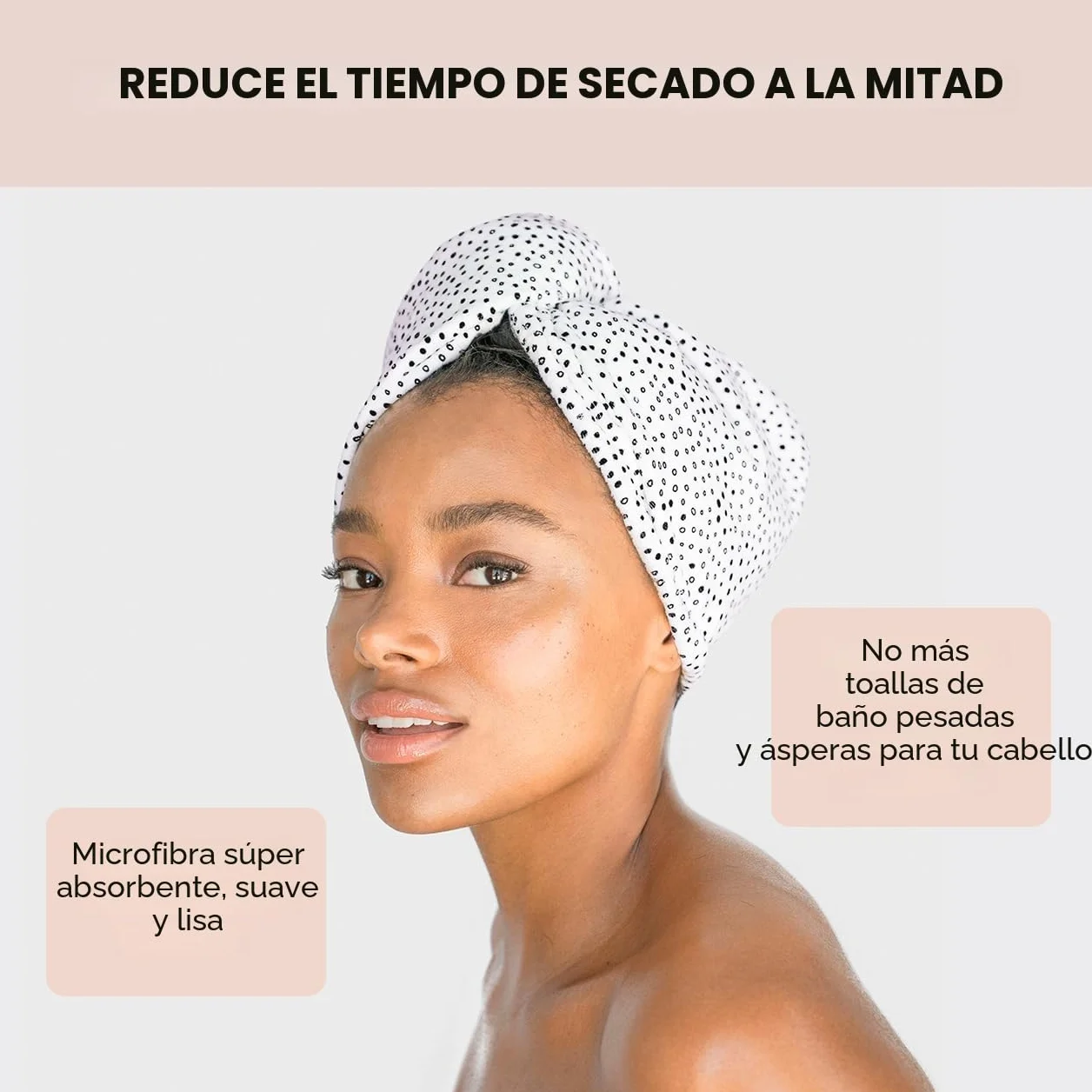 Kitsch Toalla de Microfibra para Cabello, Envoltura de Secado Rápido para Cabello Rizado
