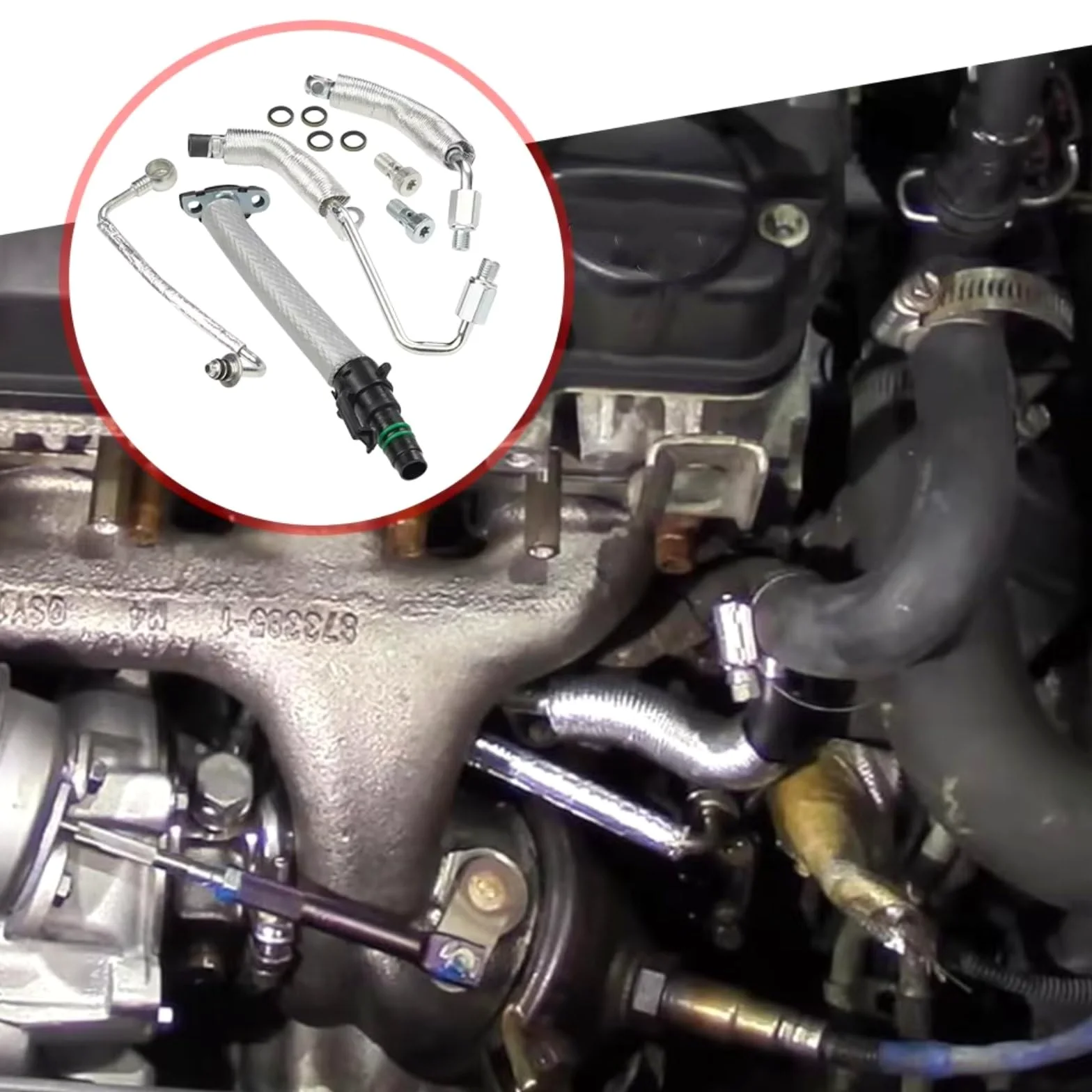 manguera Compatible Con Buick Para Encore 2013 2014 2015 2016 2017 2018 2019 2020 2021 Línea Drenaje Retorno Aceite Para Turbo Kit Tubería De Alimentación Aceite 55592600