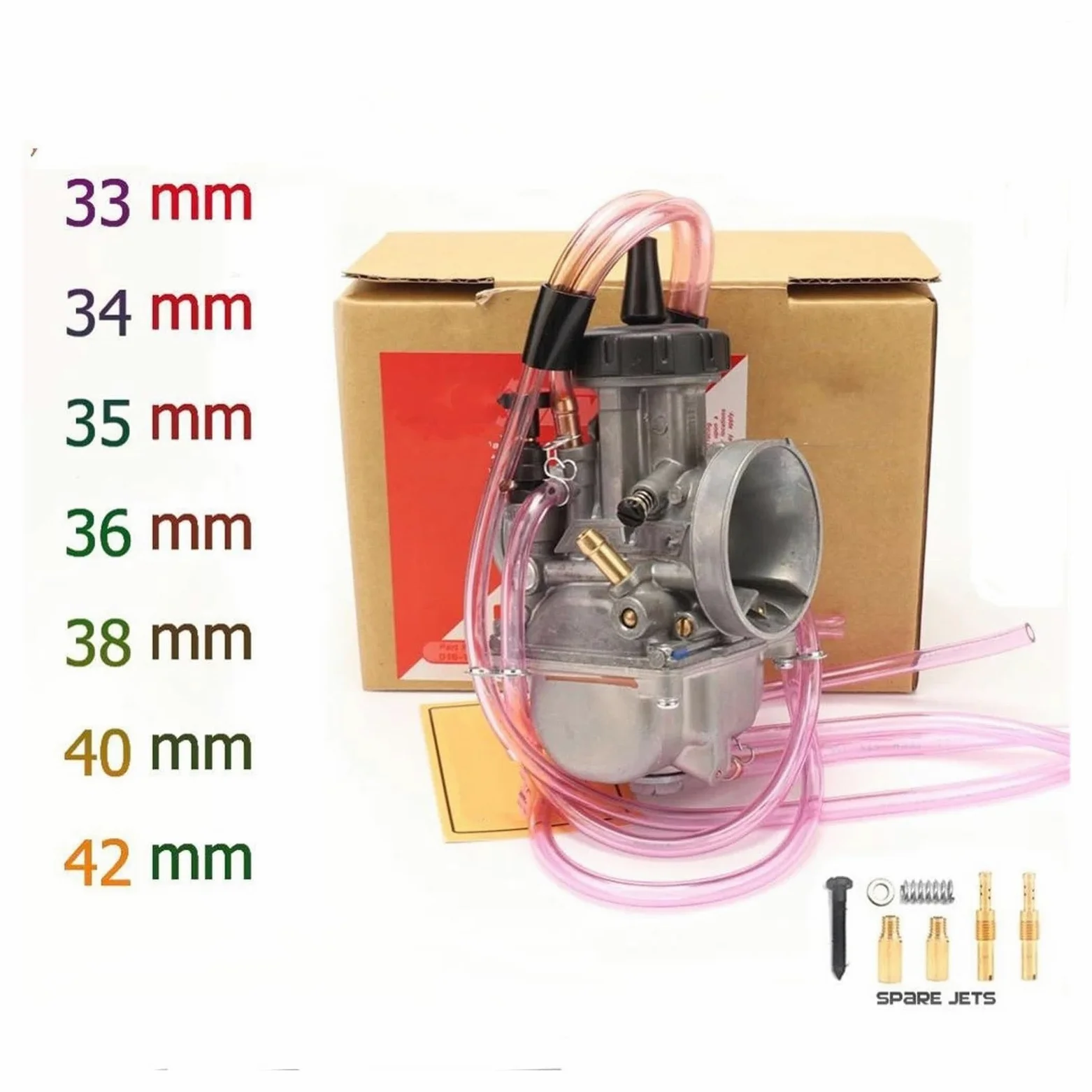 Motosierra Carburador 2T 4T Scooter Para ATV Para UTV 250CC 300CC 350CC 400CC Motor Motocicleta Para PWK 33 34 35 36 38 40 42mm Carburador(42mm)