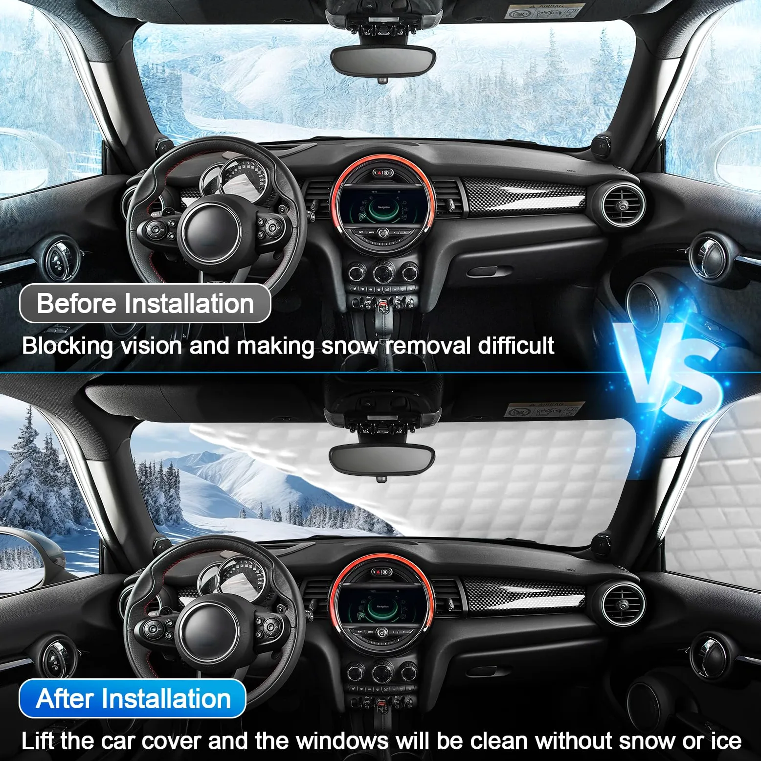 Funda de Coche Exterior Compatible con Peugeot 5008 T87 P87 2009-2025, 6 Capas Media Funda Coche con Ganchos, Tira Reflectante y Tapones para Orejas para Protección contra Hielo y Nieve