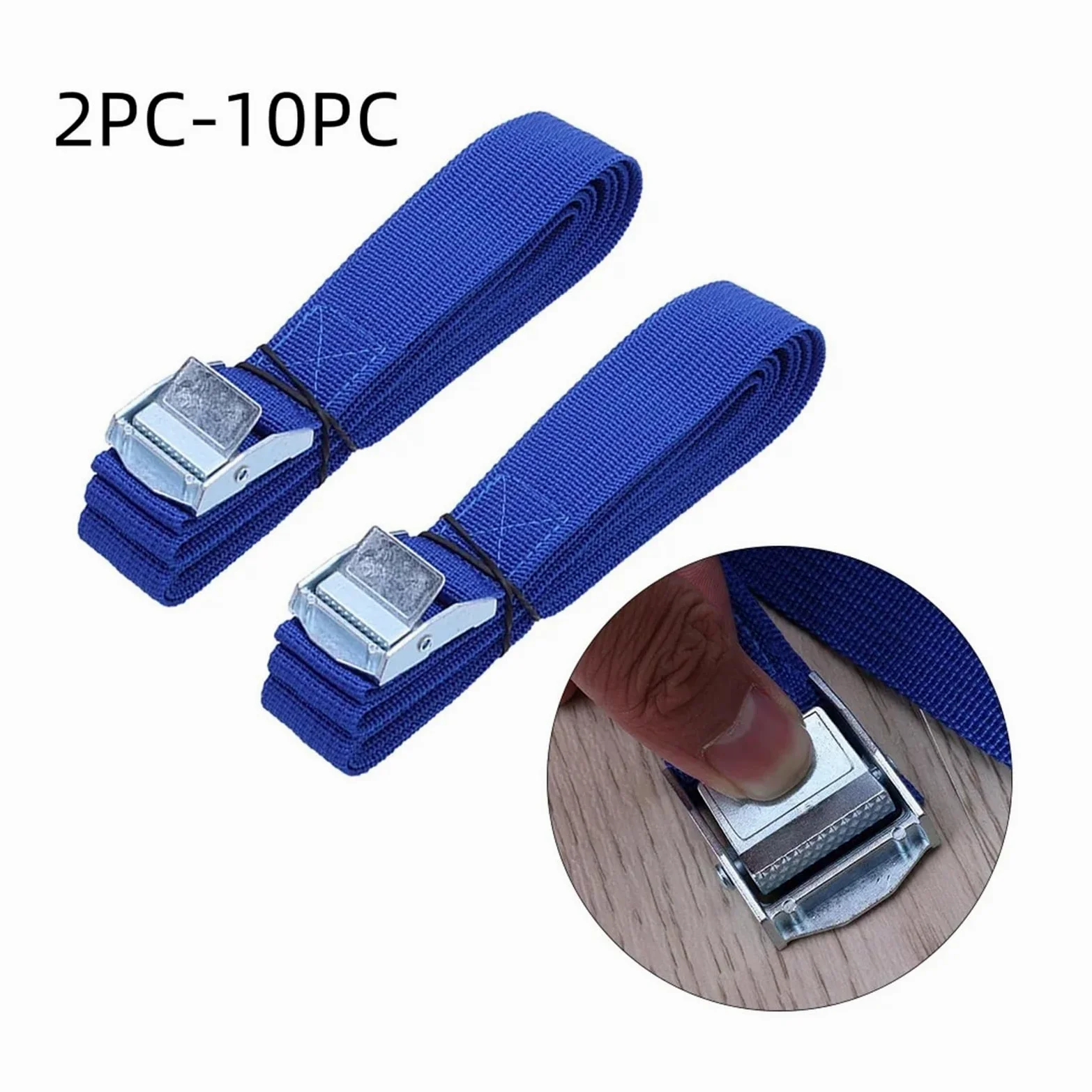 Correas de trinquete Correa de Amarre 2,5 m con Hebilla Nailon for Equipaje, Ganchos aleación Zinc(10PC)