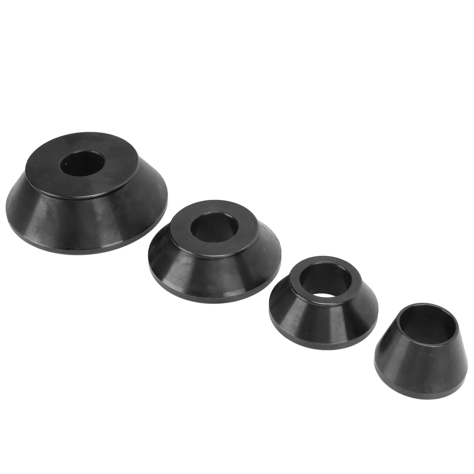 Tbest Juego de Conos Cónicos para Balanceador de Ruedas, Herramienta de Equilibrio de Neumáticos de Acero Al Carbono con Diámetro de Eje de 36mm/1,42 Pulgadas, 4 Uds., para Coche, Camión, SUV