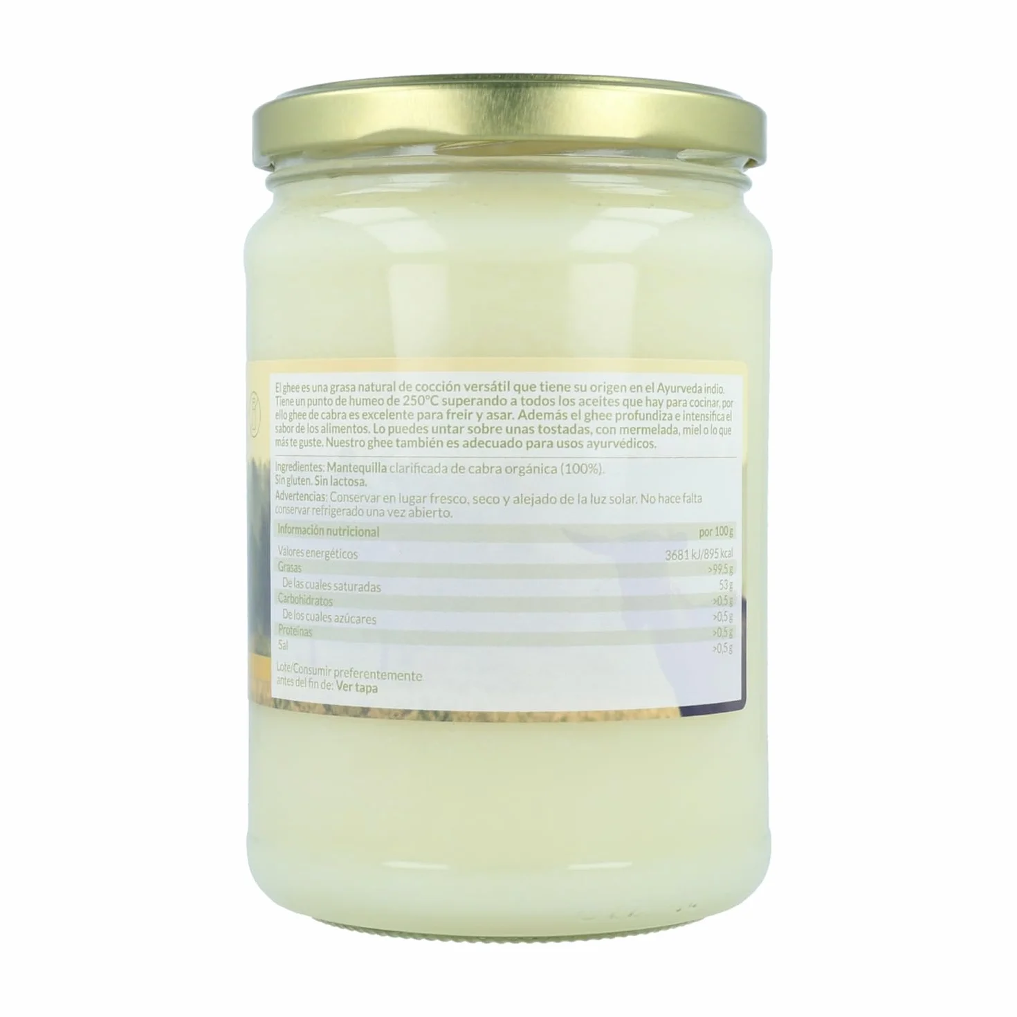 Naturitas Essentials Ghee mantequilla clarificada de cabra BIO 500 g sin lactosa
