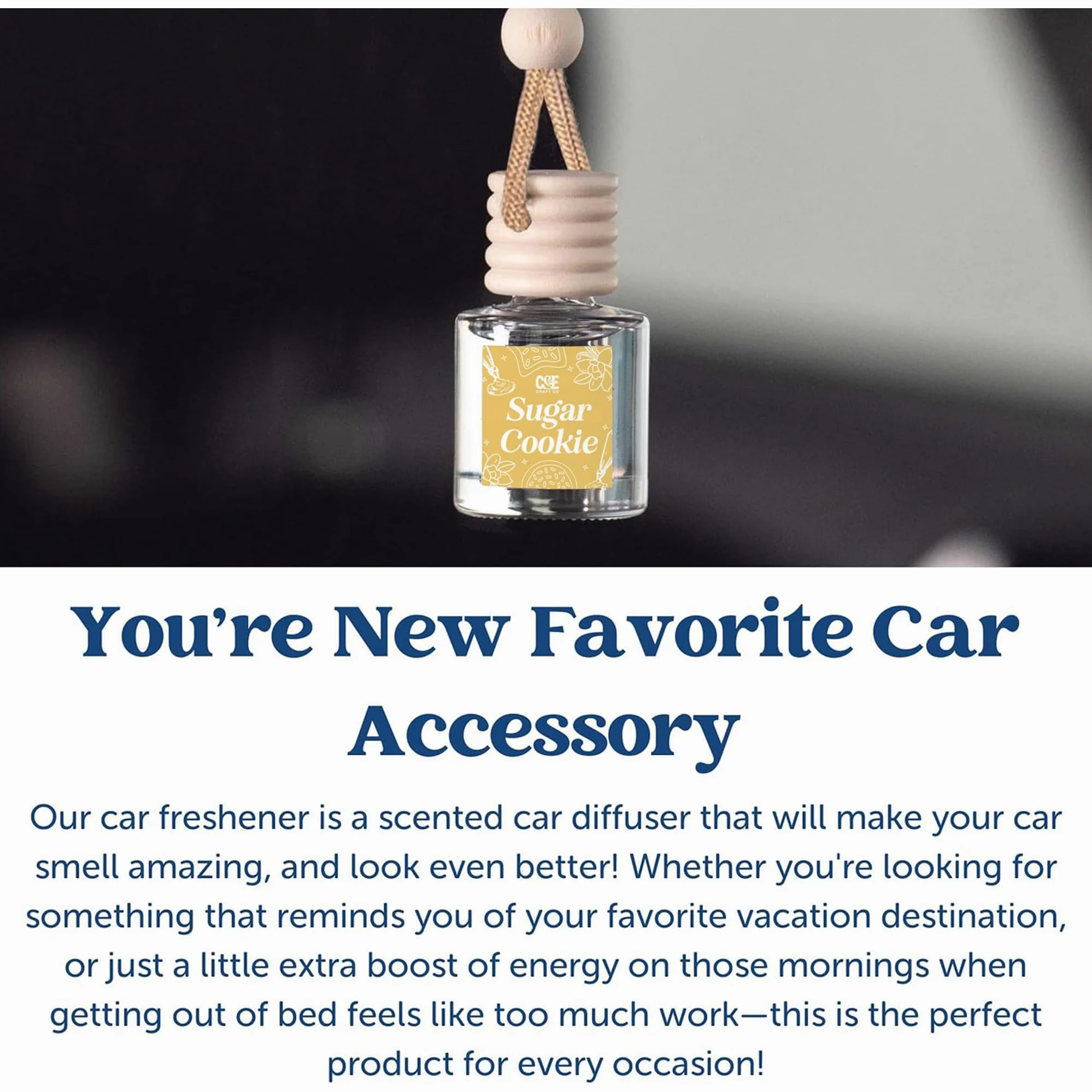 CE Craft Paquete de 2 difusores de aceite de fragancia para colgar en el aire del coche, difusor de ambientador de coche para aceites esenciales, aromas, aromaterapia, difusor de automóvil
