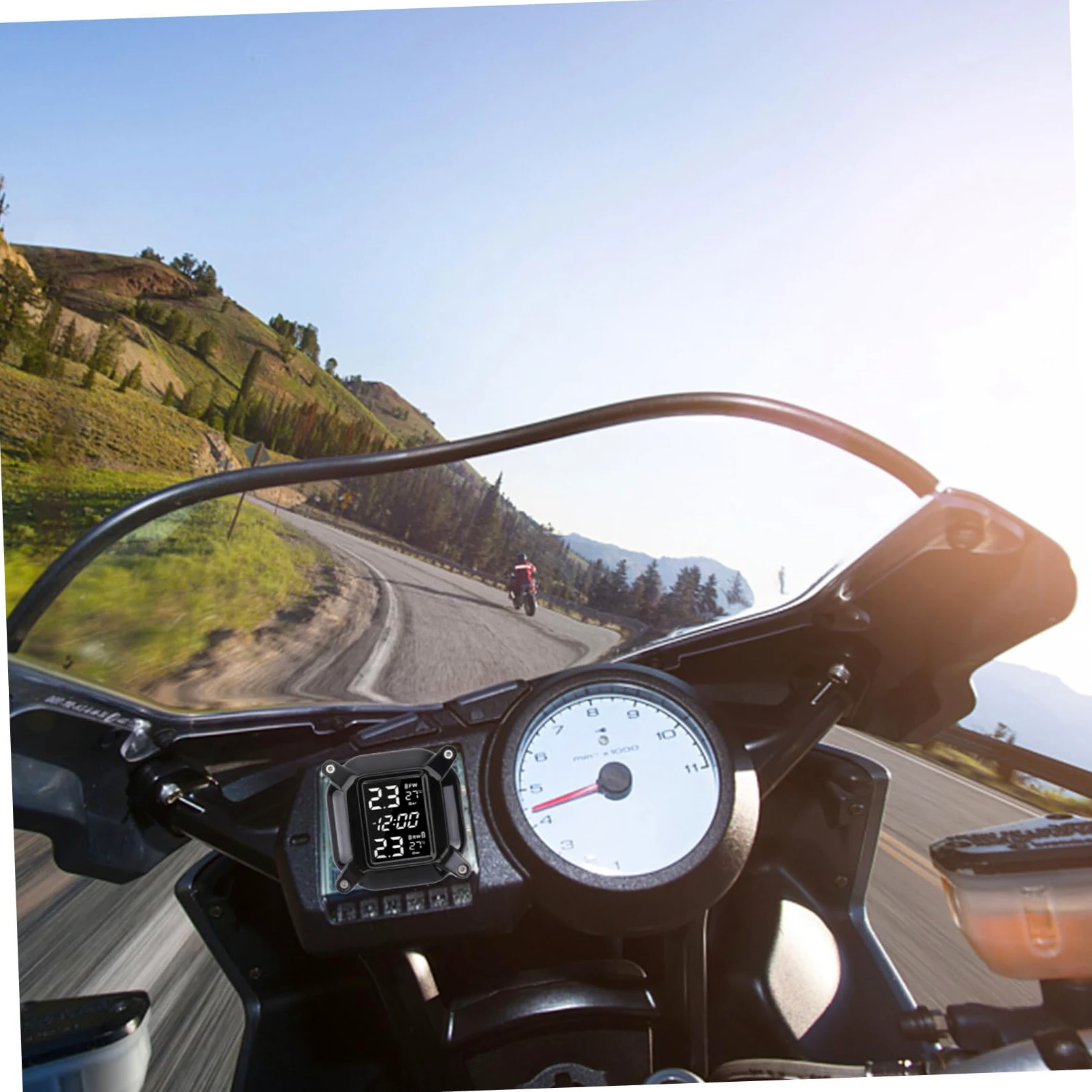 Monitor de Presión de Neumáticos Plástico Resistente para Motocicleta y Función de Monitoreo de Temperatura en Real Sensor de Alta Precisión