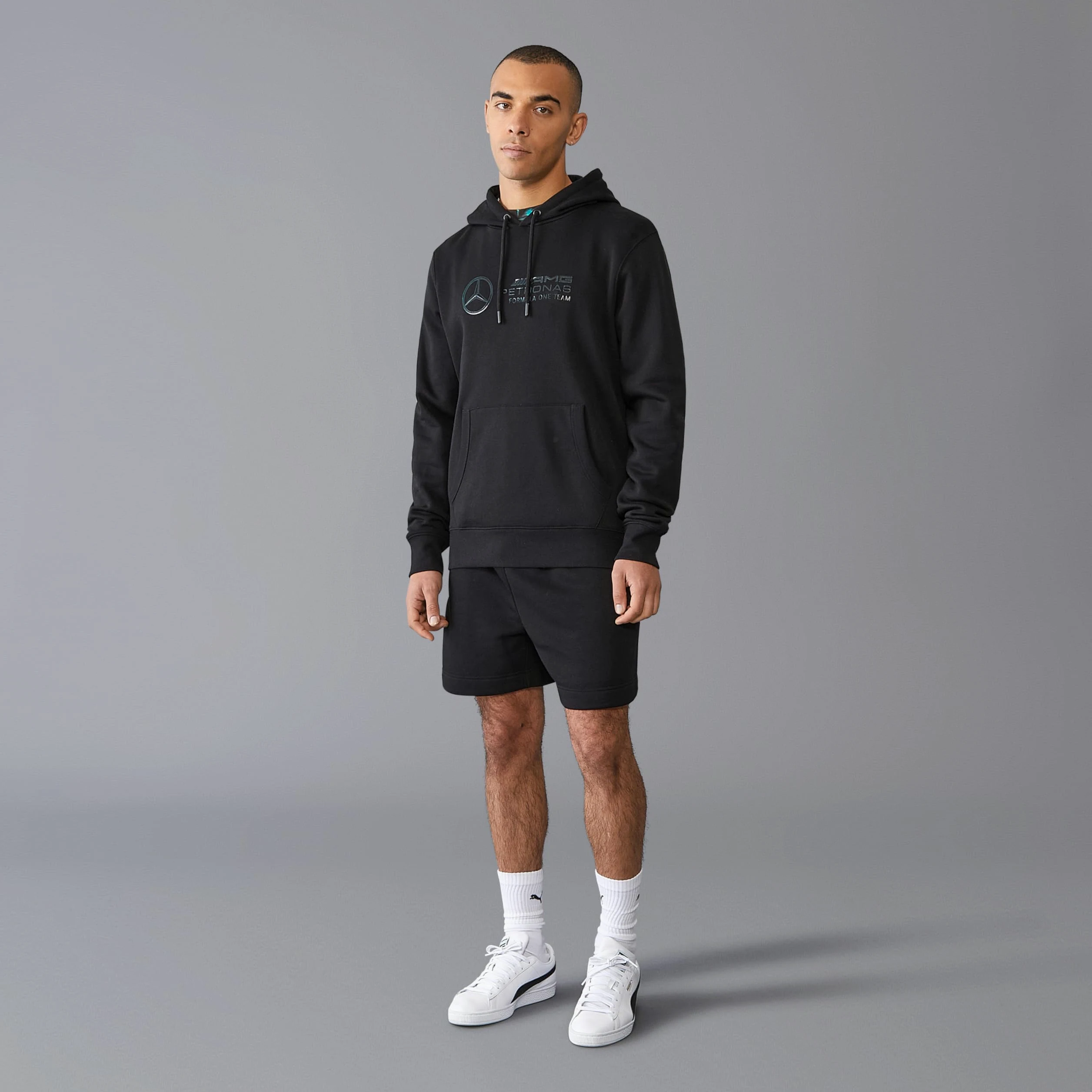 Mercedes AMG Petronas Sudadera con Capucha F1 Stealth Logo para Hombre - Negro - Tamaño: 3XL