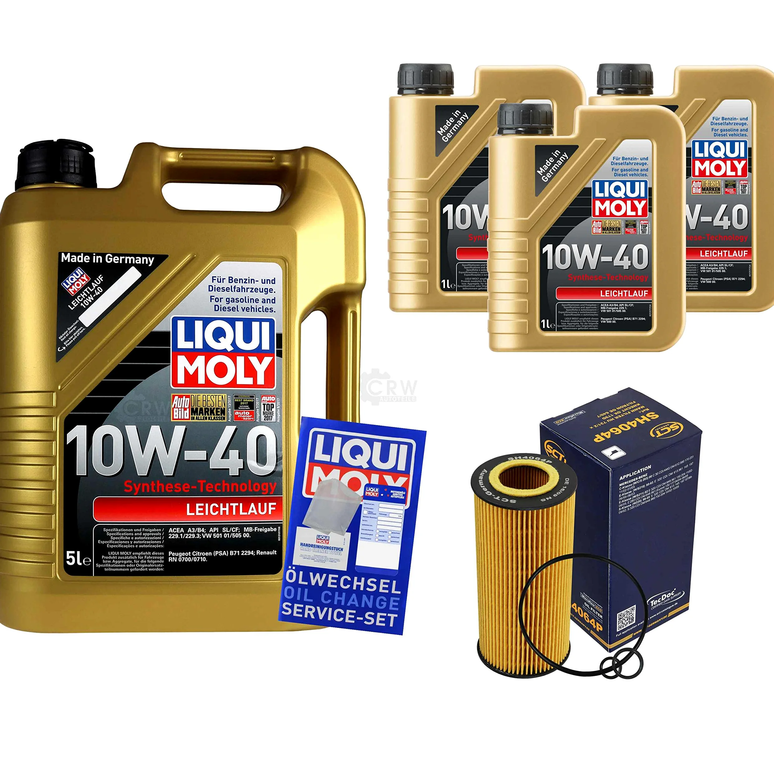 Juego de filtros de inspección 8 litros de aceite de motor de marcha suave 10W-40 SCT Germany