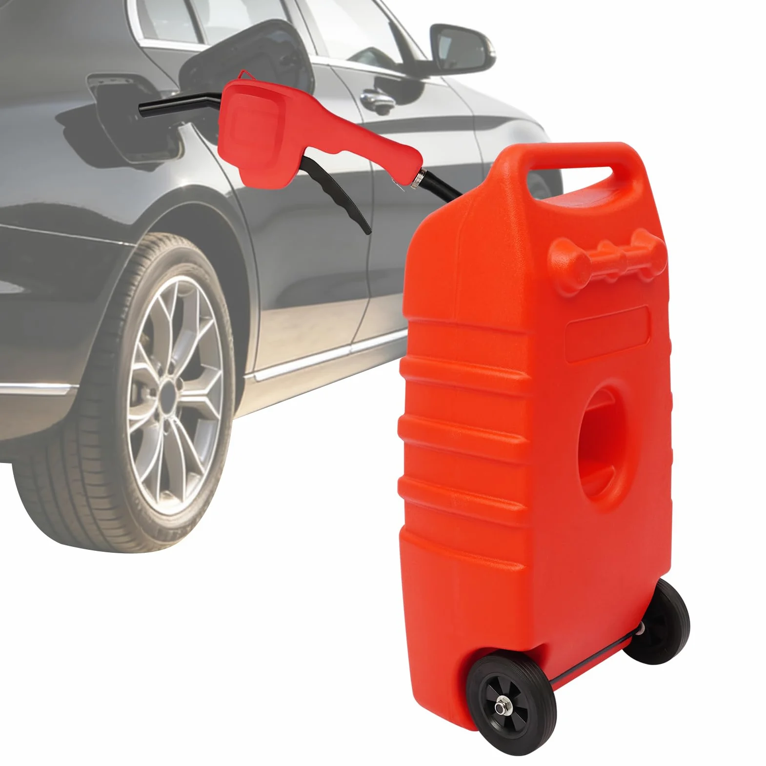 Carro de combustible de 53 l, bidón de gasolina, depósito de combustible móvil, depósito de combustible de gasolina