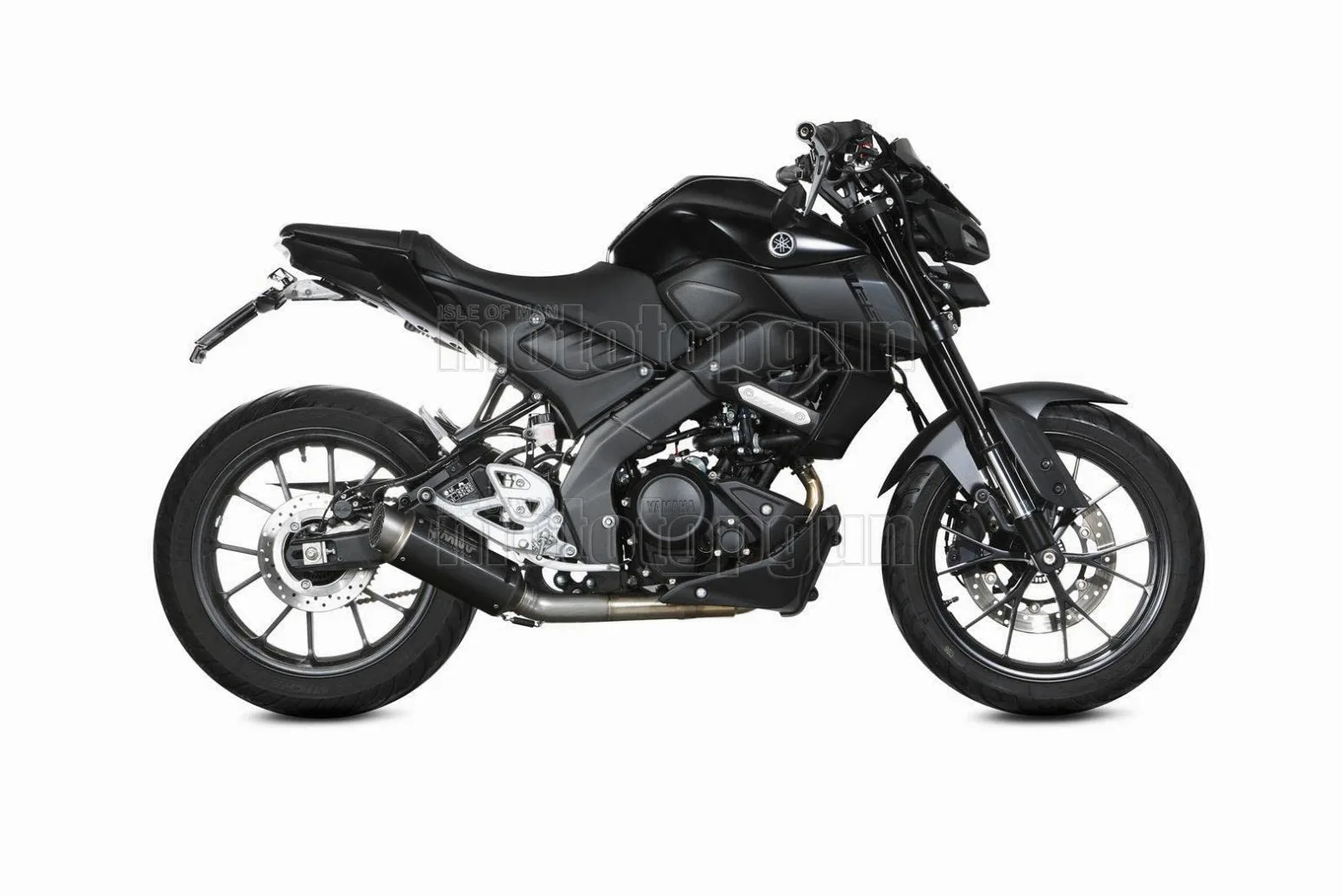 mivv tubo de escape completo homologado nocat gp-pro acero negro compatible con yamaha mt125 mt-125 2020 2021 2022 mototopgun