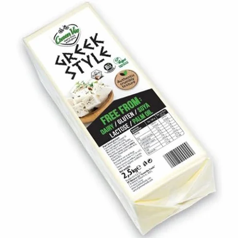 GreenVie Queso Feta Griego Vegano Bloque 2,5 KG