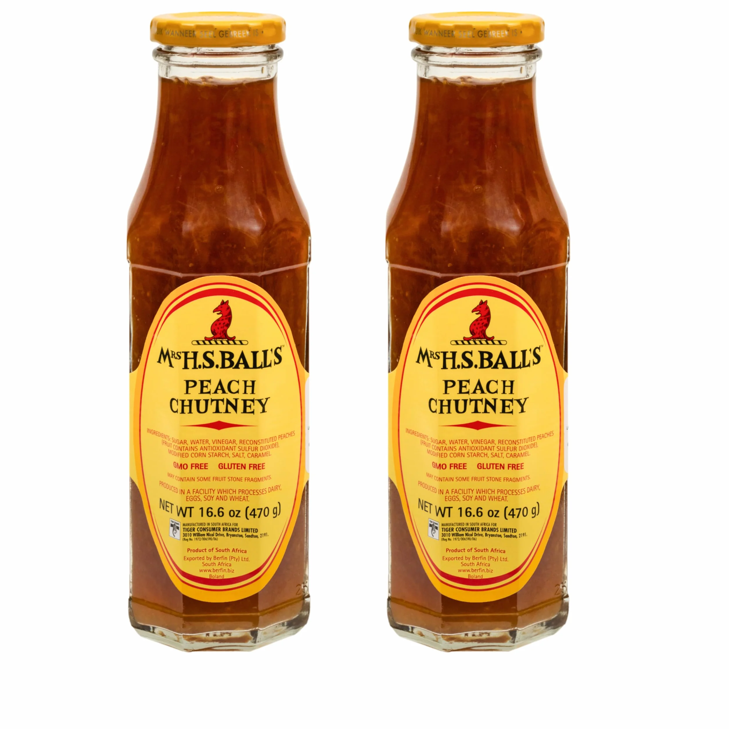 Mrs Balls Peach Chutney 2x470g Pack
