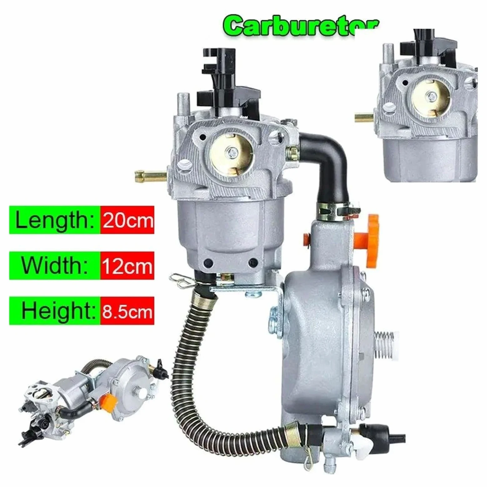 Motosierra Carburador Carburador Combustible Dual Motor Kit Conversión LPG NG Para GX160 GX200 168F 170F 3KW 5KW Motosierra Cortadora Césped Desbrozadora