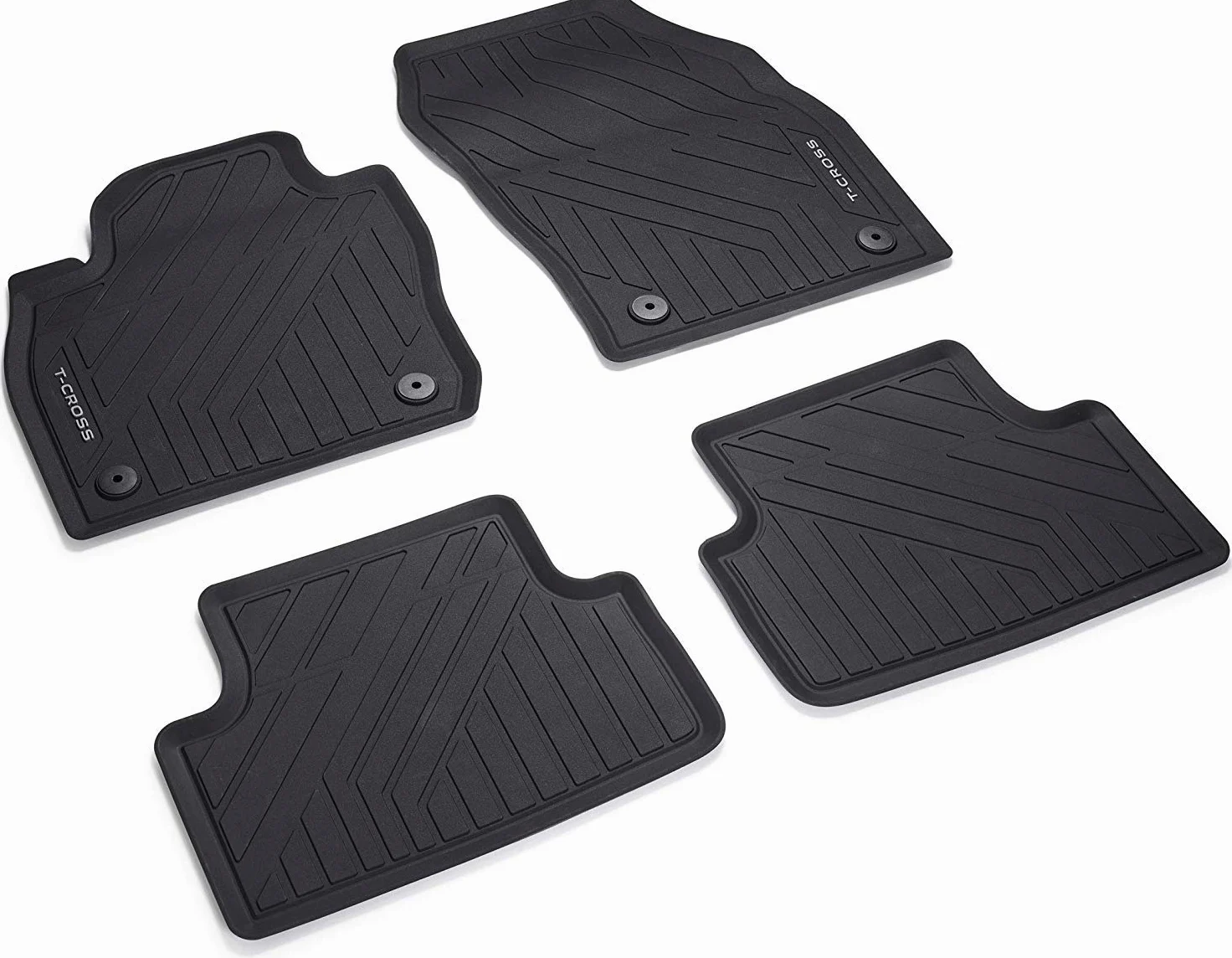 Volkswagen 2GM06150082V Alfombrillas de Goma para Todo Tipo de Clima, Negro, con inscripción T-Cross