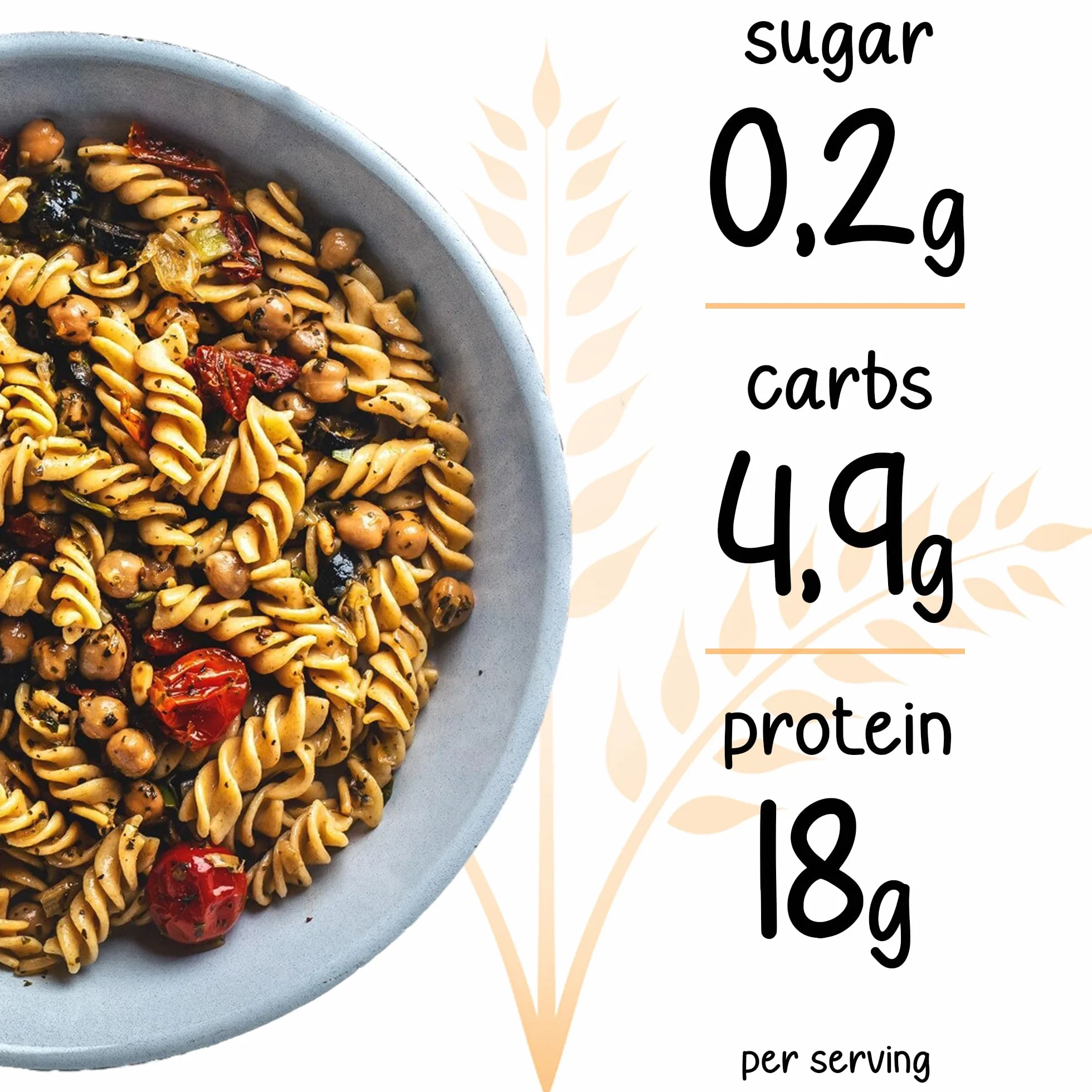 FUSILLI KETO Line@diet Fusilli Cetogénico 7x50g 350g Bajo en Carbohidratos 0.2g Azúcar Rico en Fibra y Proteínas