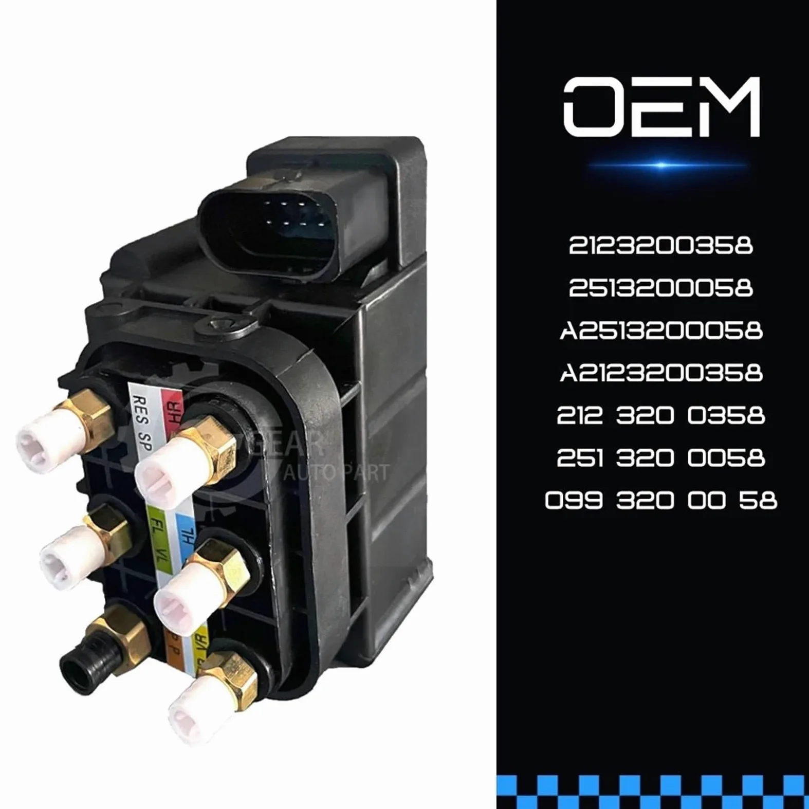 Suspensiones aire,Amortiguador de aire Bloque de válvula solenoide de suministro de bomba de compresor de suspensión neumática para Mercedes W221 W166 W164 W251 W212 W222 C216