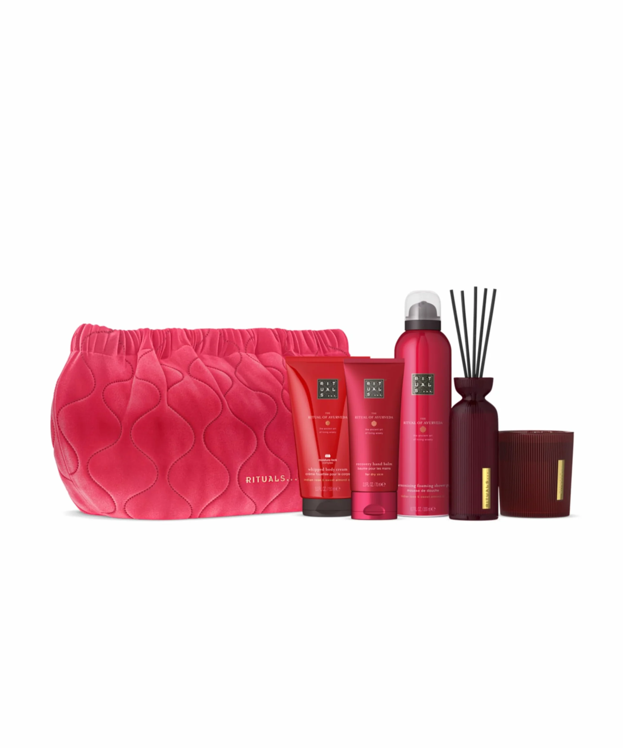 RITUALS The Ritual of Ayurveda Cofre de Regalo Grande Cuidado Corporal Hogar Rosa India Aceite Almendras Dulces