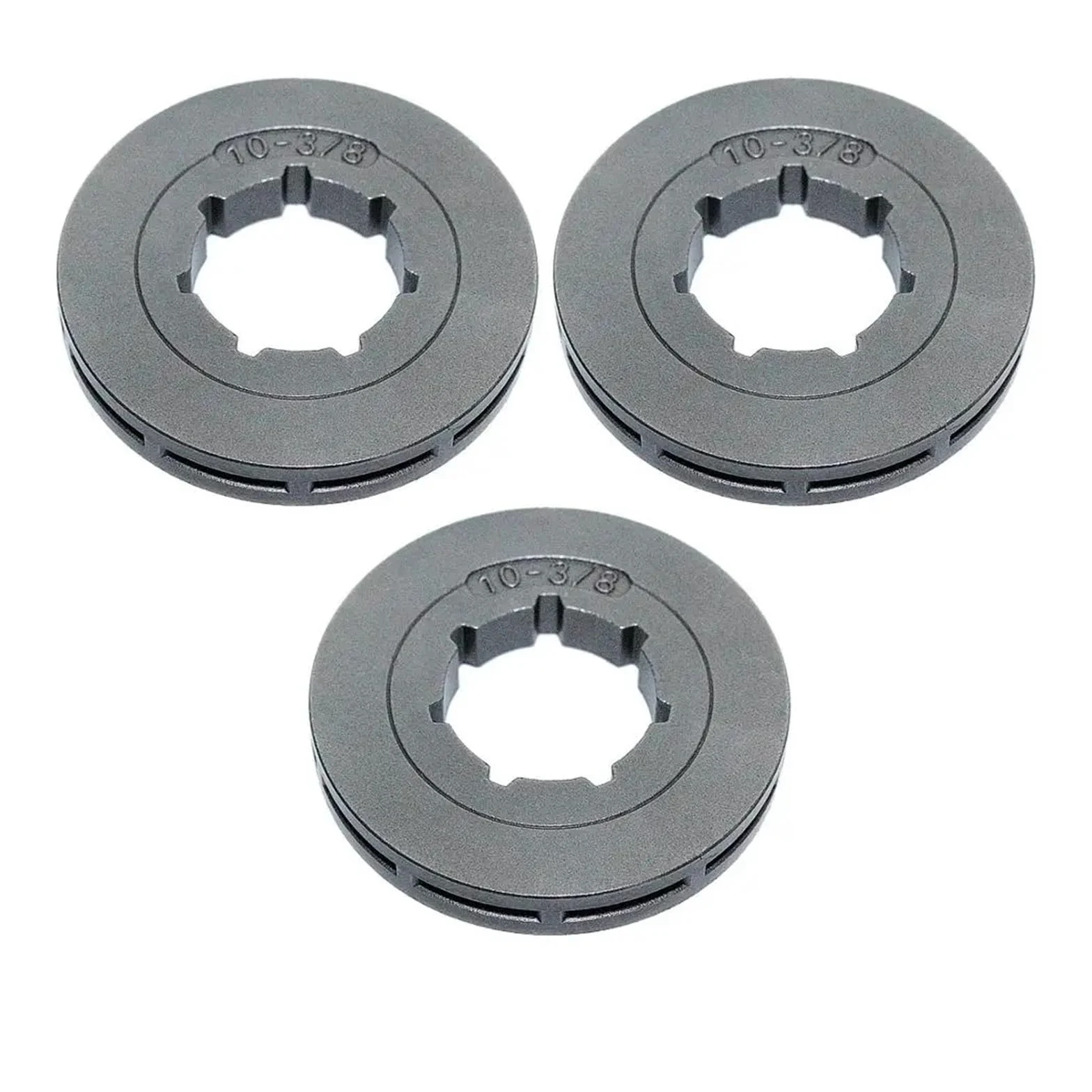 Kit de 3 piñones for Motosierra de 10 Dientes y Paso de 3/8", compatibles con Otras motosierras, estándar de 22 mm y 7 estrías.