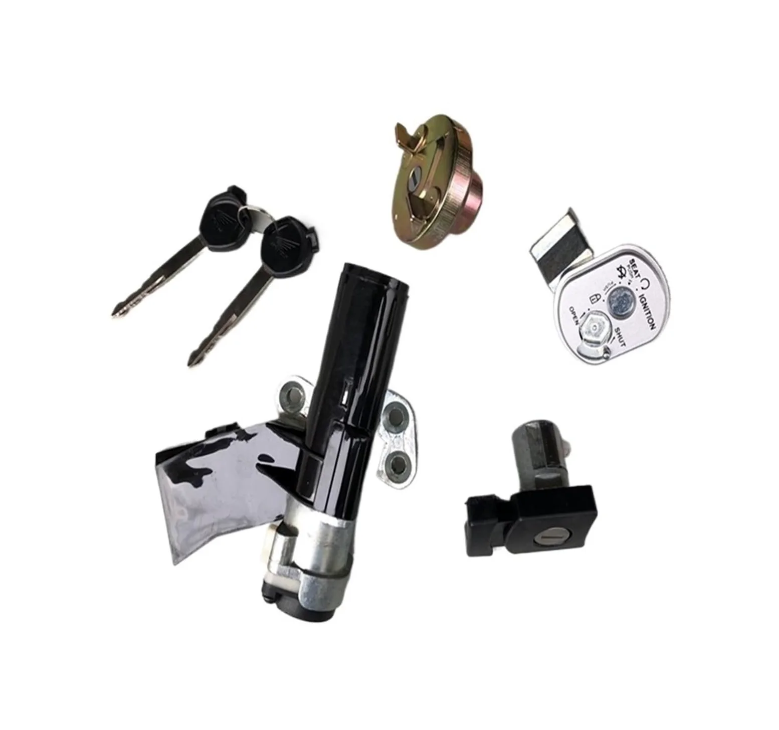 Compatible Con Honda NHX110 SCR110 LEAD 110 GFM 110cc Motocicleta Bloqueo Completo Llave De Encendido Conjunto Asiento Cerradura de encendido con llaveJuego