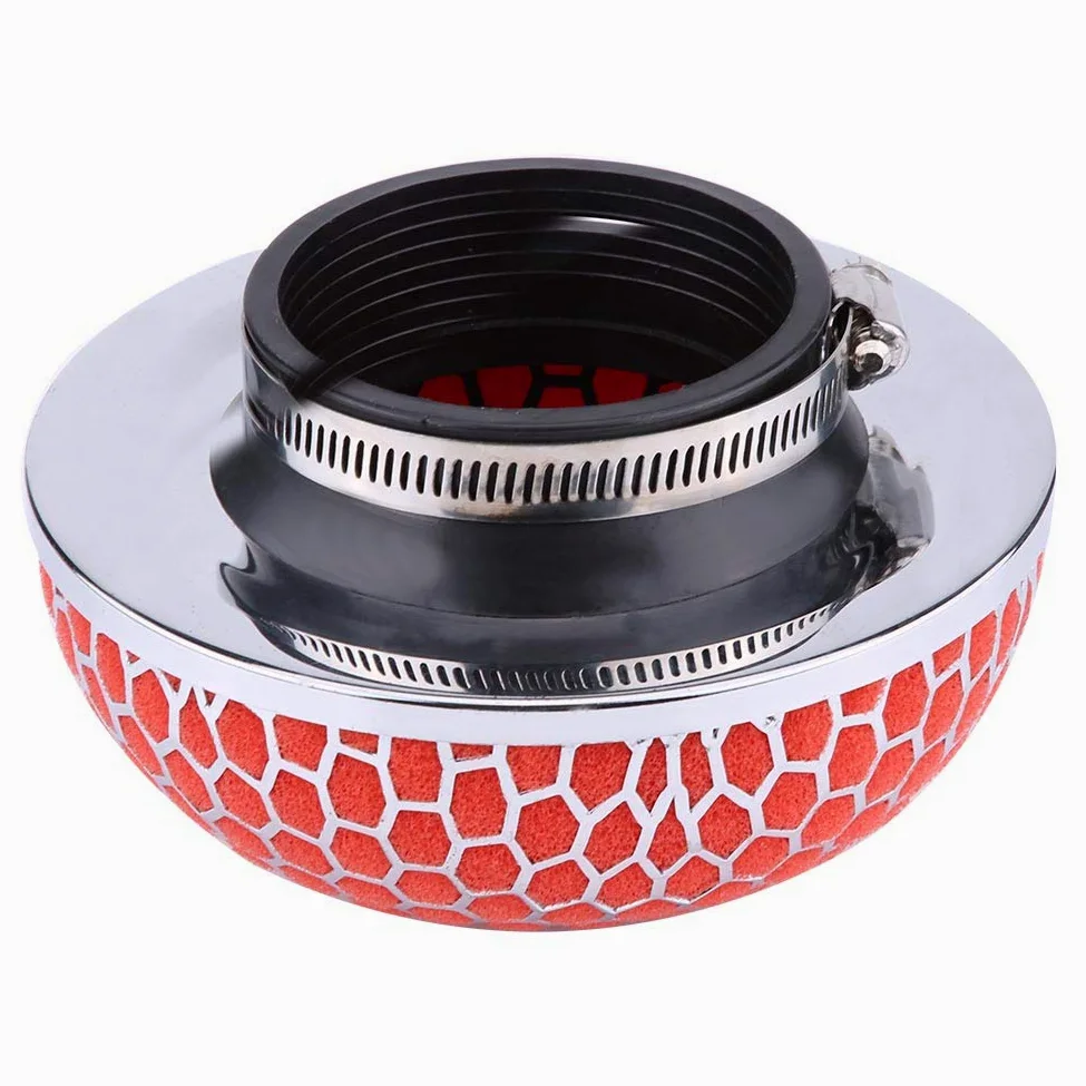 EVGATSAUTO Reemplazo del filtro de aire del automóvil, limpiador universal de admisión de aire para automóviles de gasa de espuma de hongo de alto flujo para la mayoría de los automóviles.(rojo)