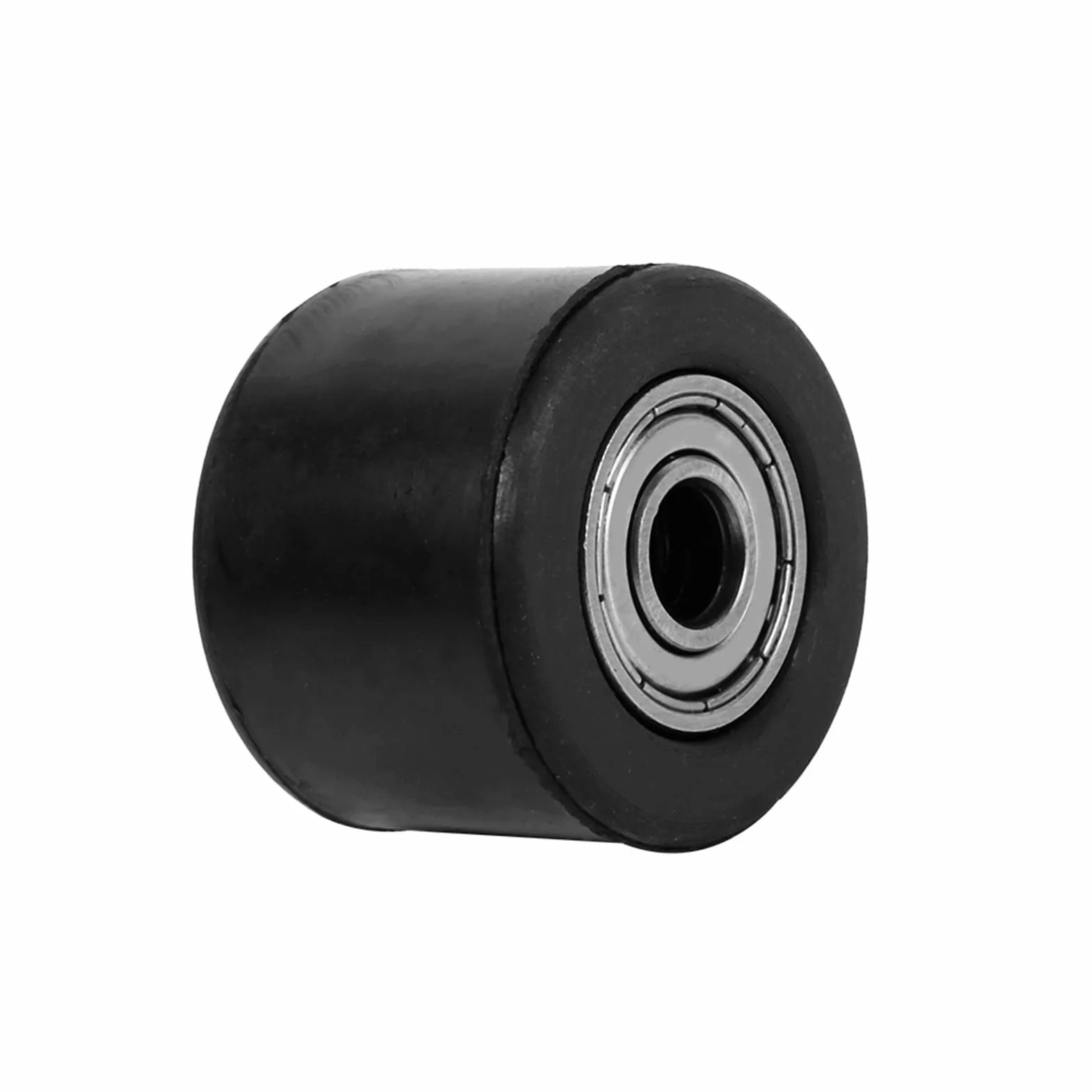 Ausla Tensor de Cadena, Polea de Rodillo de Cadena de Hierro de Caucho de 8 Mm, Guía de Rueda de Rodamiento Resistente, 3,6 Cm de Diámetro Exterior 2,5 Cm de, para Pit Bike Dirt Bike Motocicleta