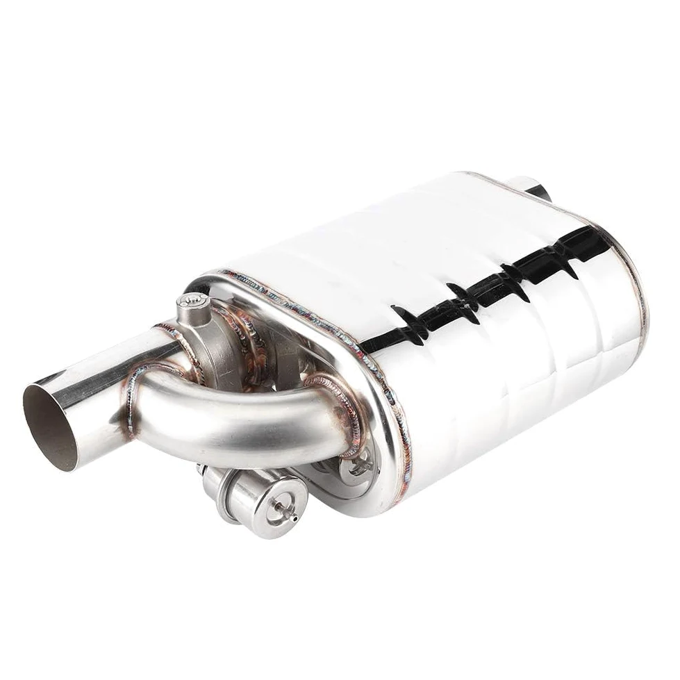 Válvula de escape para automóvil, válvula de escape eléctrica universal para automóvil de 63 mm Dispositivo de puerto remoto de acero inoxidable Válvula de tubo de bomba de vacío.