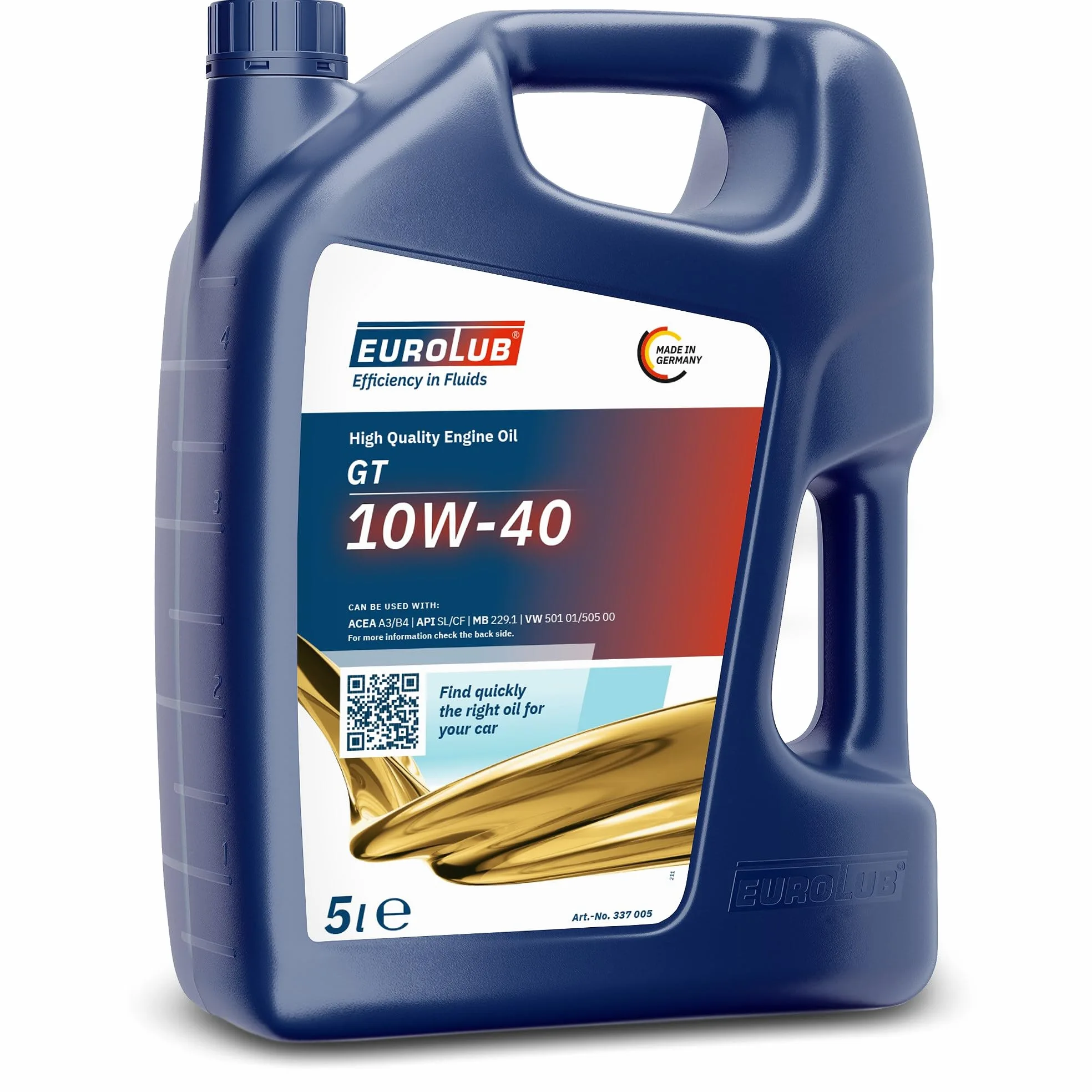 4 x 5 l = 20 litros eurolub GT SAE 10 W/40 del motor de aceite motores de aceite 32121425