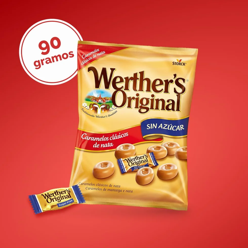 Werther's Original Caramelos toffee sin azúcar 90g