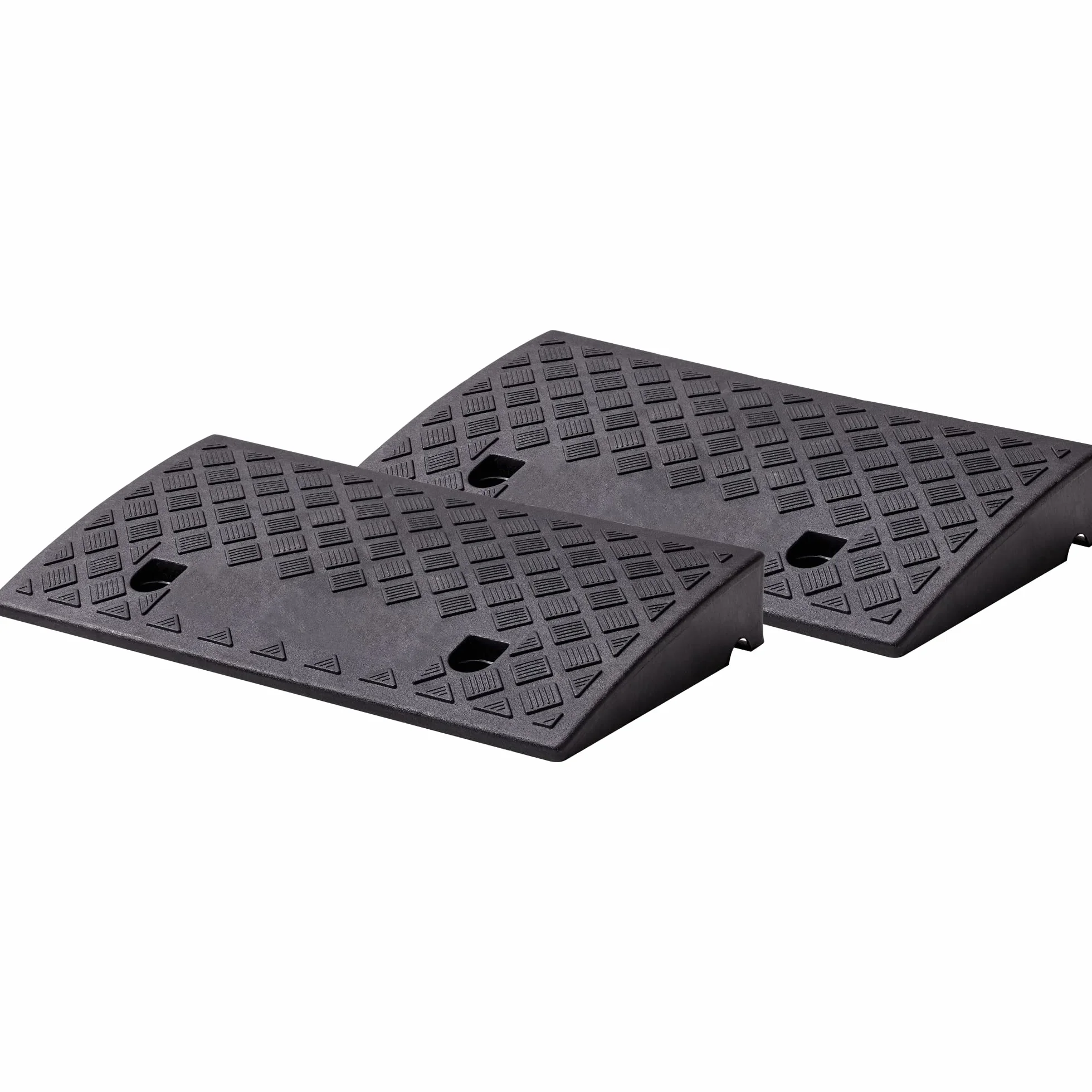 cartrend Juego de 2 rampas portátiles para Silla de Ruedas para Coche, Moto, Silla de Ruedas, Andador, Color Negro