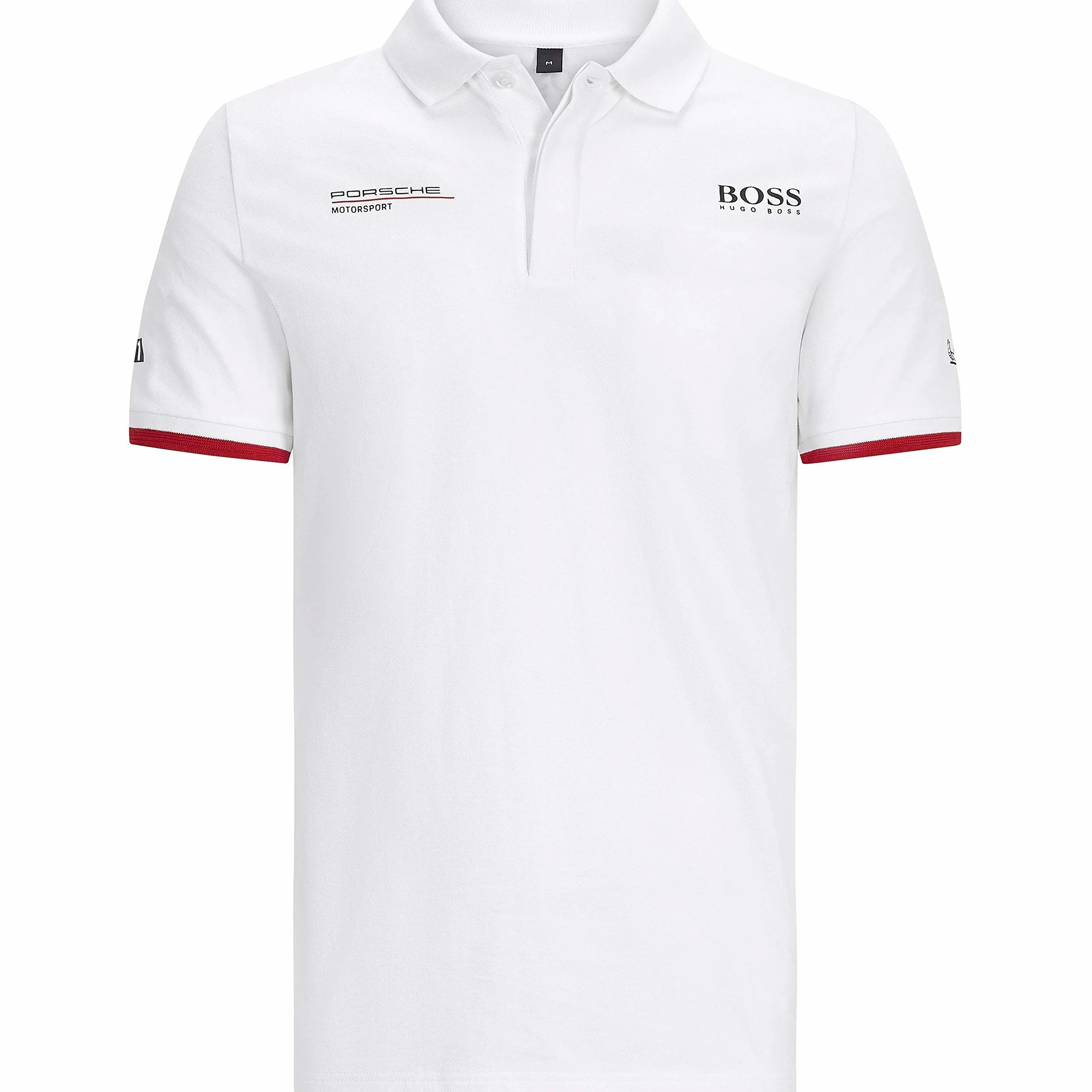 Porsche Motorsport Polo negro para hombre con kit de motorsport