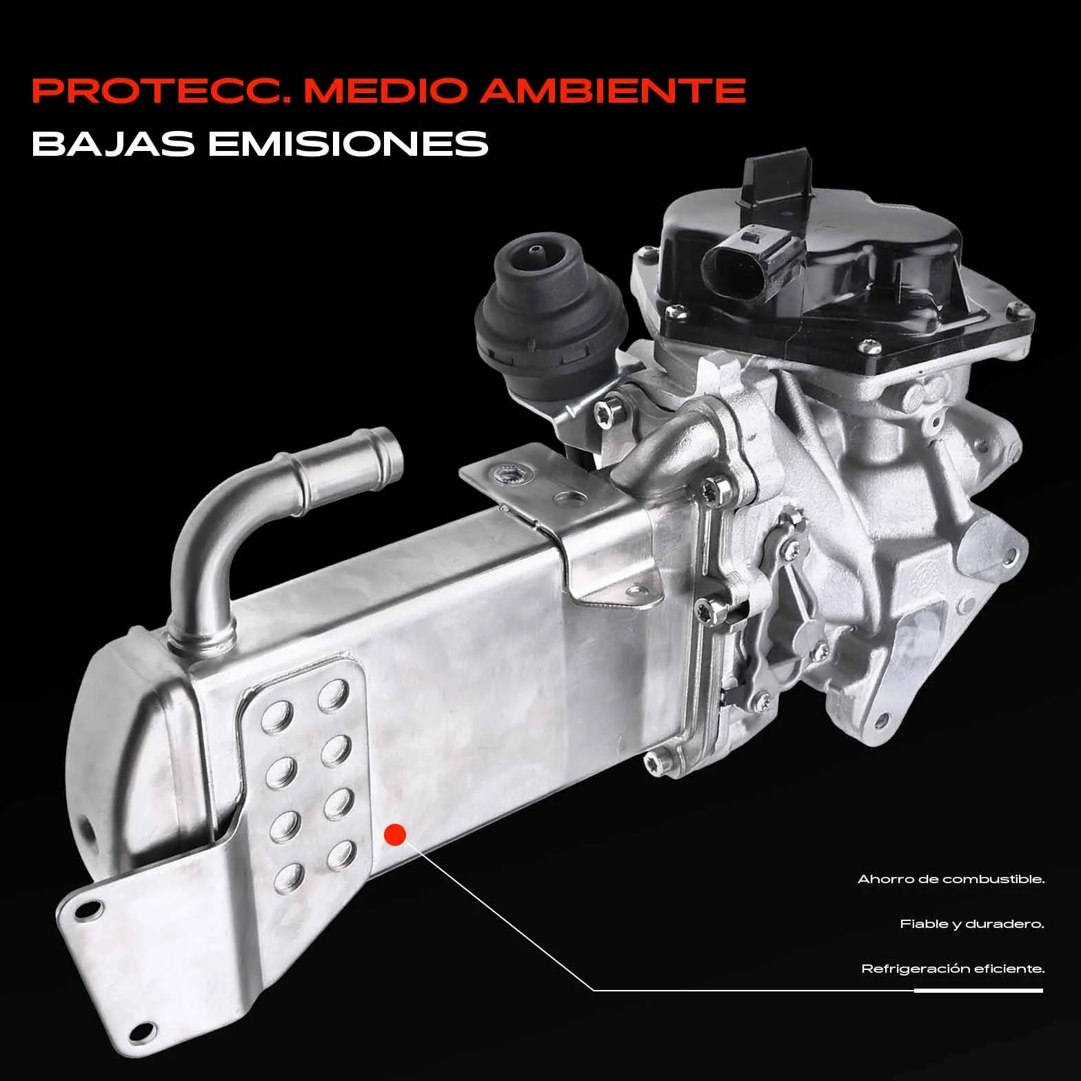 Frankberg Válvula EGR enfriador recirculación de gases de escape | 03L131512BG; Compatible con: Exeo 3R2, A4 Allroad 8KH, A6 4G2 4GC, A5 Sportback 8TA, Exeo ST 3R5, A5 Cabriolet 8F7