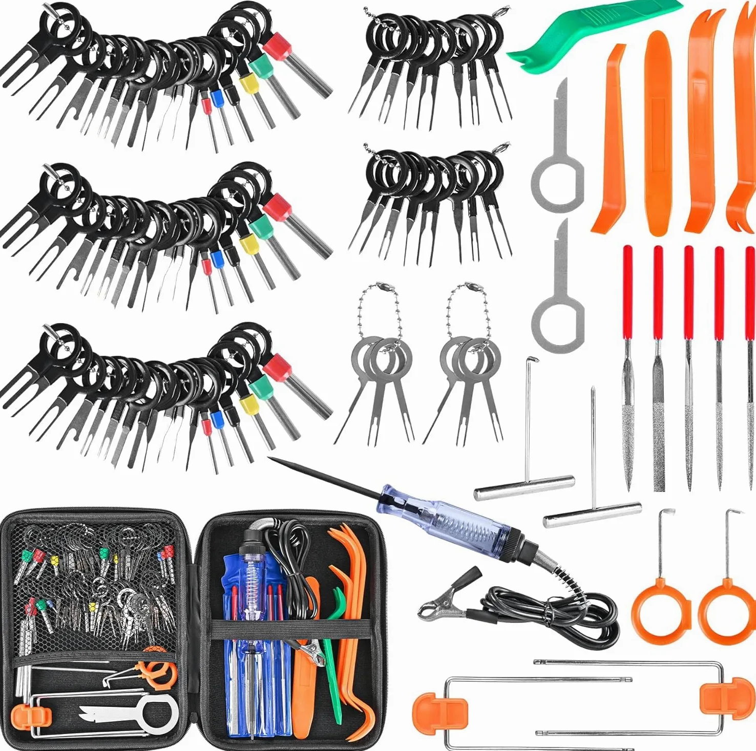 Kit de Herramientas de extracción de terminales, 96 Piezas, Herramienta de extracción de Pines de Conector eléctrico, Juego de Herramientas de extracción de Pines, Herramienta de liberación de