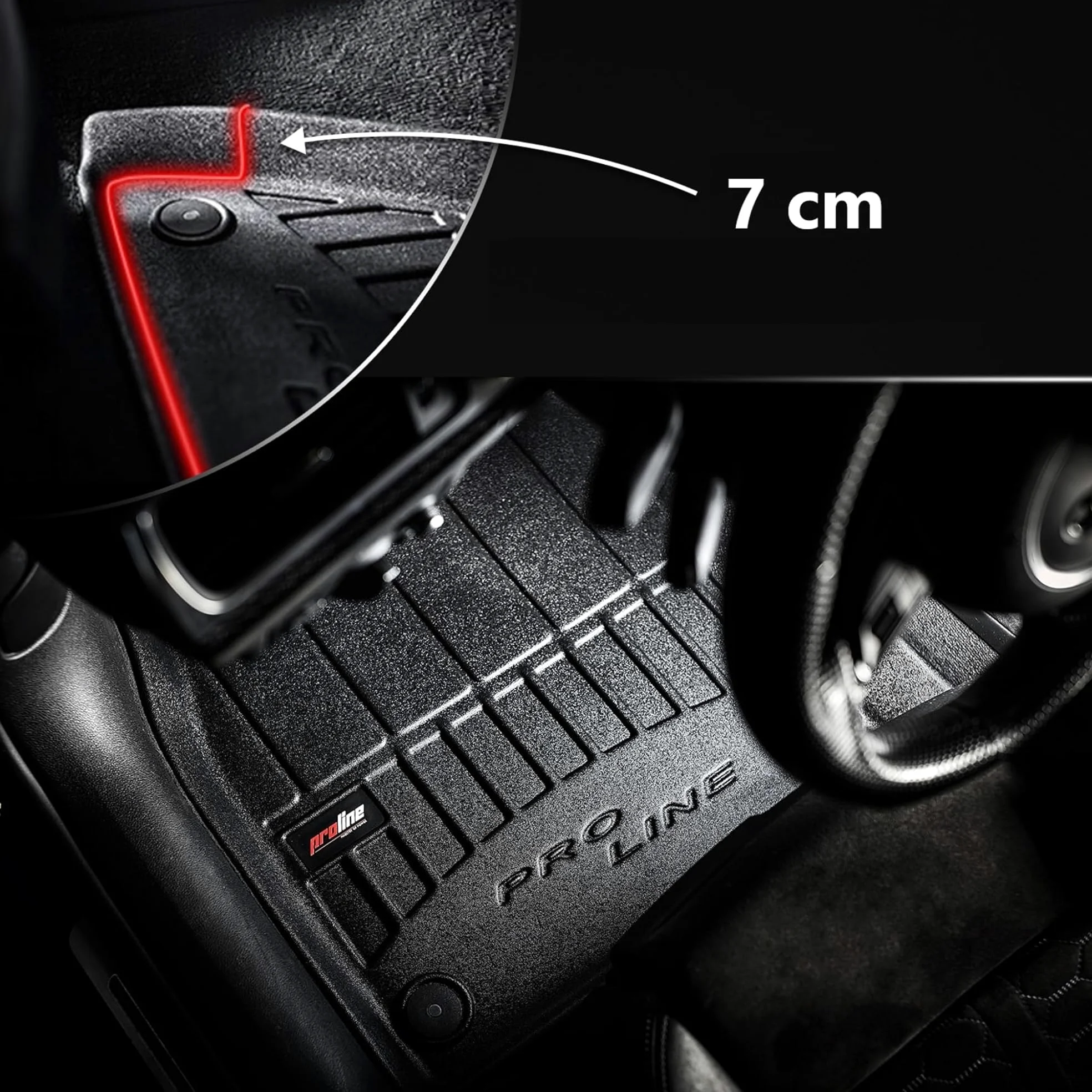 FROGUM ProLine 3D Un Juego de Alfombrillas de Goma para Coche y cubeta Maletero con Logo Alfombras para BMW X1 F48 2015-2022| Los Bordes más Altos