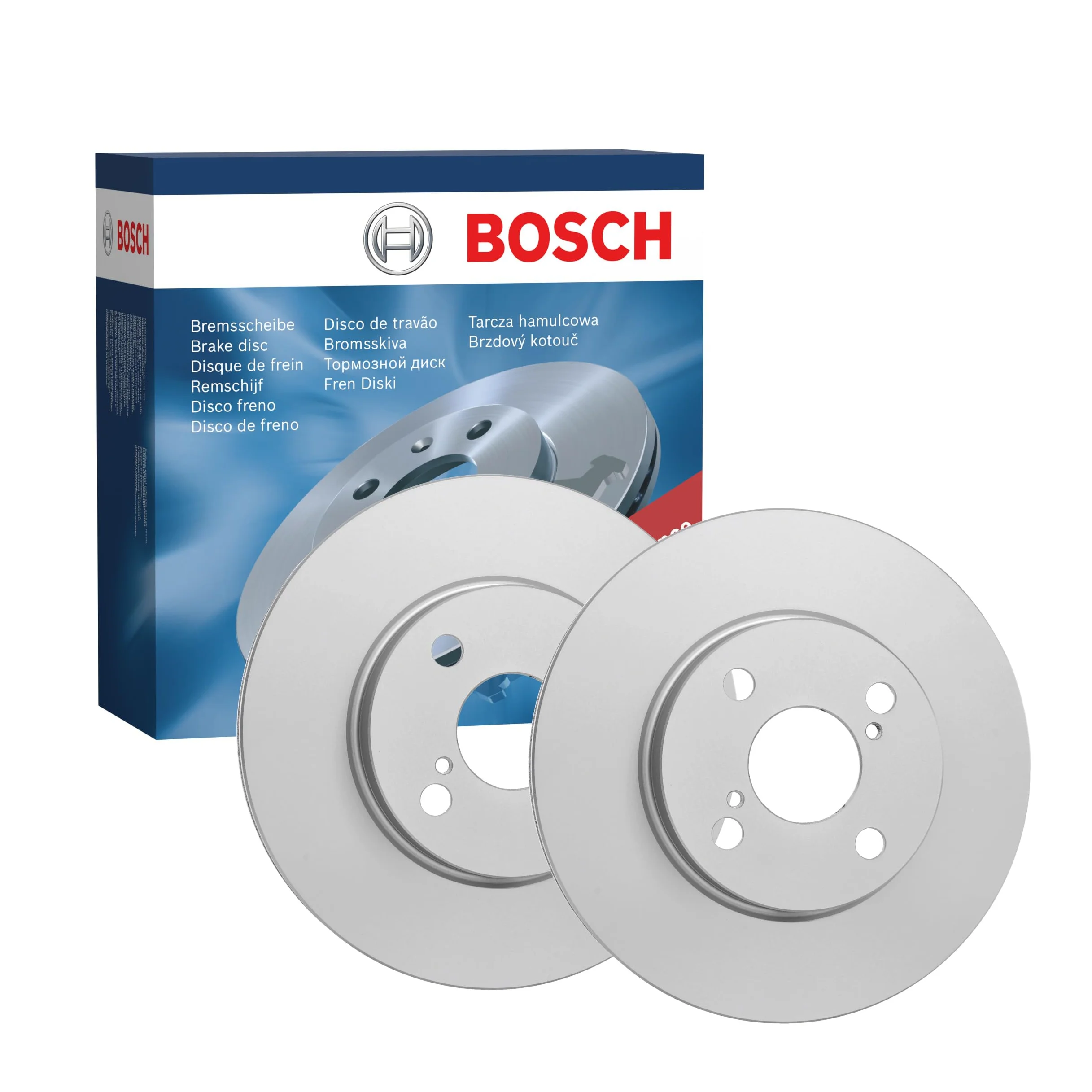 Juego de 2 Discos de Freno Bosch BD2071 - Discos Ventilados, Alto Contenido en Carbono, 255 mm – Eje Delantero – Certificado ECE-R90 – Excelente Refrigeración y Reducción de Ruido, Anticorrosión
