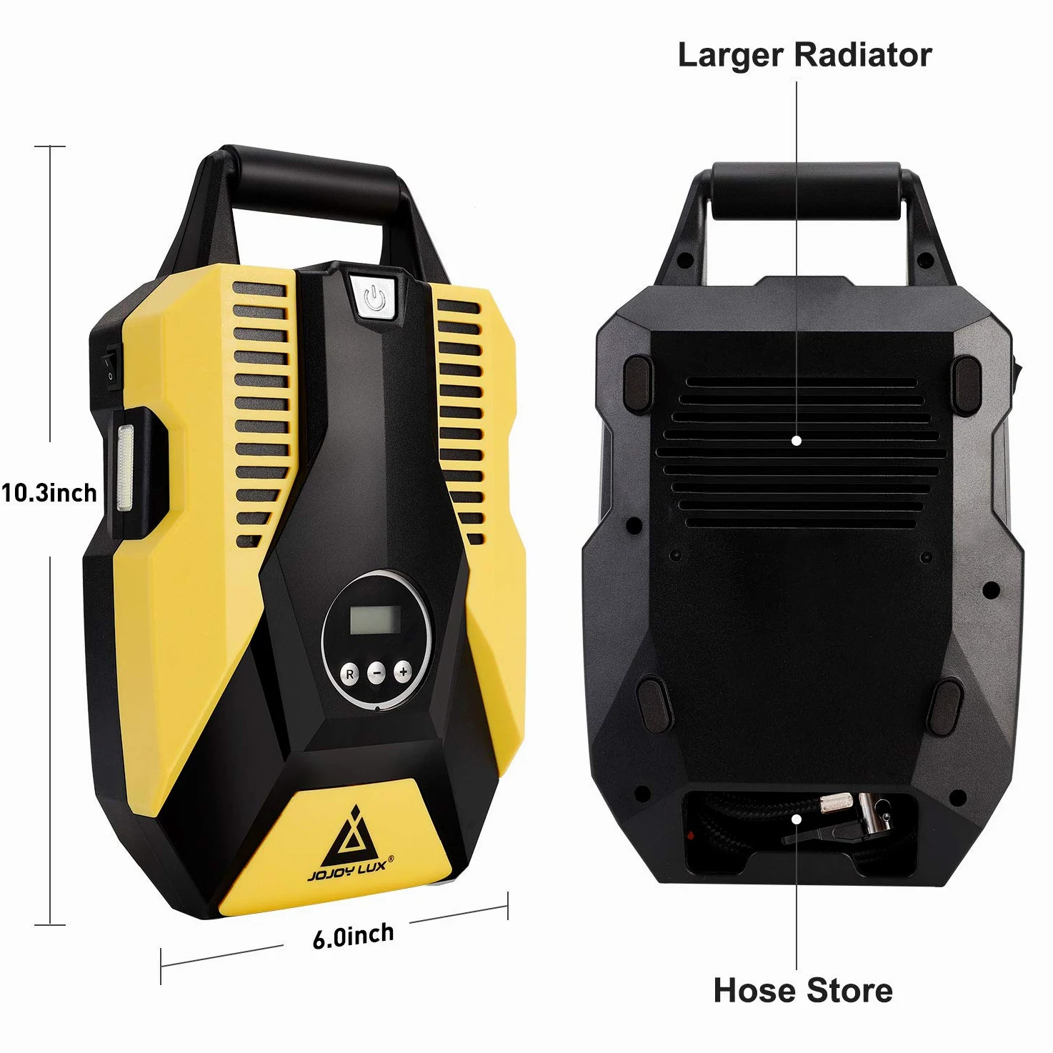WERPOWER Digital Tire Inflator, 12V DC Portable Air Compressor Pump for Car Tires, 150 PSI Auto Shut Off with Emergency LED Flasher.