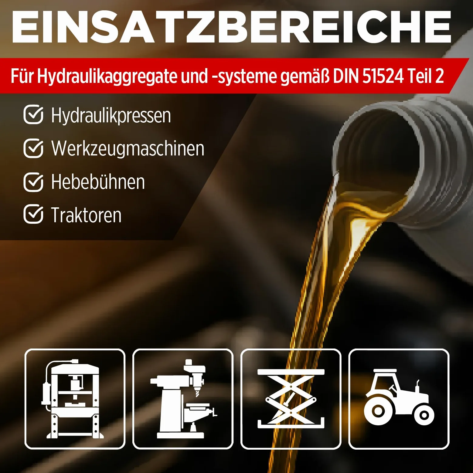 TECPO Aceite hidráulico 20 litros HLP 46 ISO VG viscosidad hidráulico fluido hidráulico fluido hidráulico para alta presión