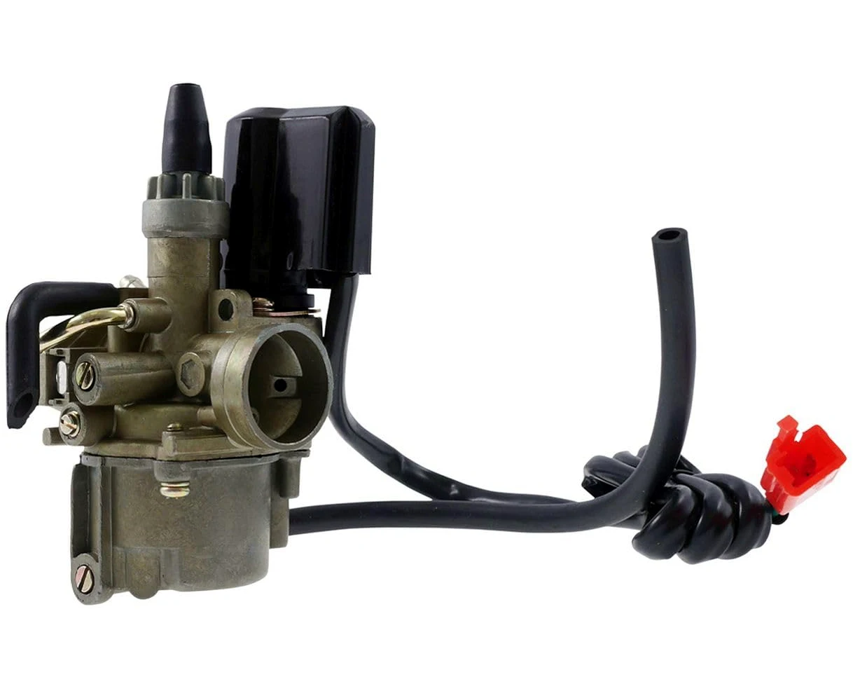Carburador 2EXTREME 12mm compatible con Peugeot, Honda, Kymco vertical – con estárter eléctrico, distancia orificios 35mm – repuesto para Speedfight, Buxy, Elystar