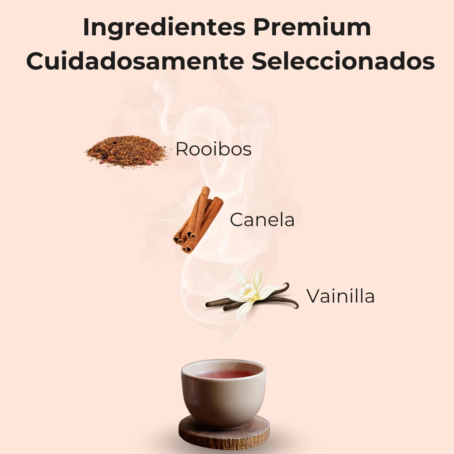 FUSIONATE Rooibos Canela y Vainilla 150g Infusión Sin Cafeína Premium