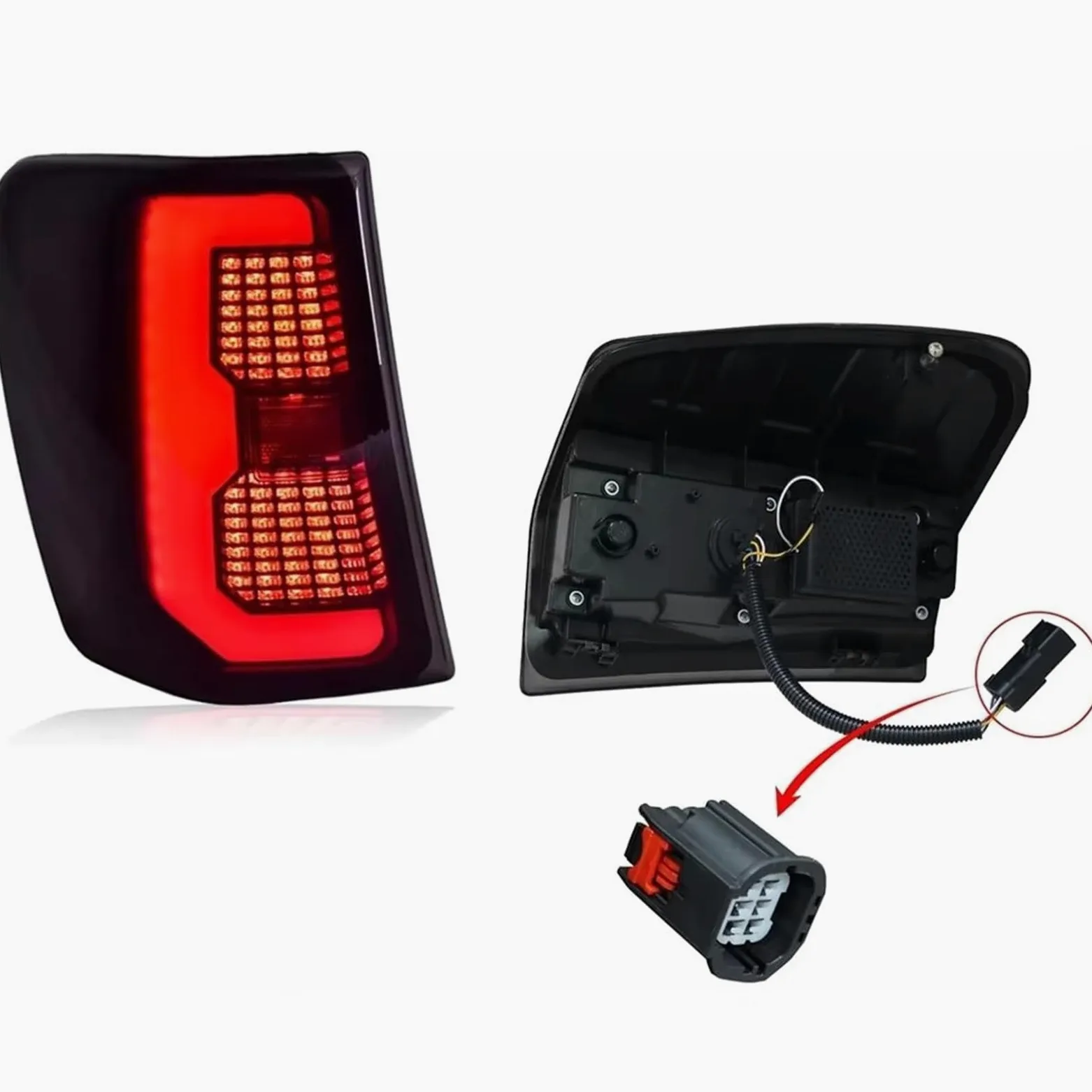 Luces Traseras Juego Luces Traseras LED Para Jeep Para Grand Para Cherokee MK2 WJ 1999-2004 Incluye Luz Freno Antiniebla Intermitente Trasera Piloto trasero(Pair of Red)