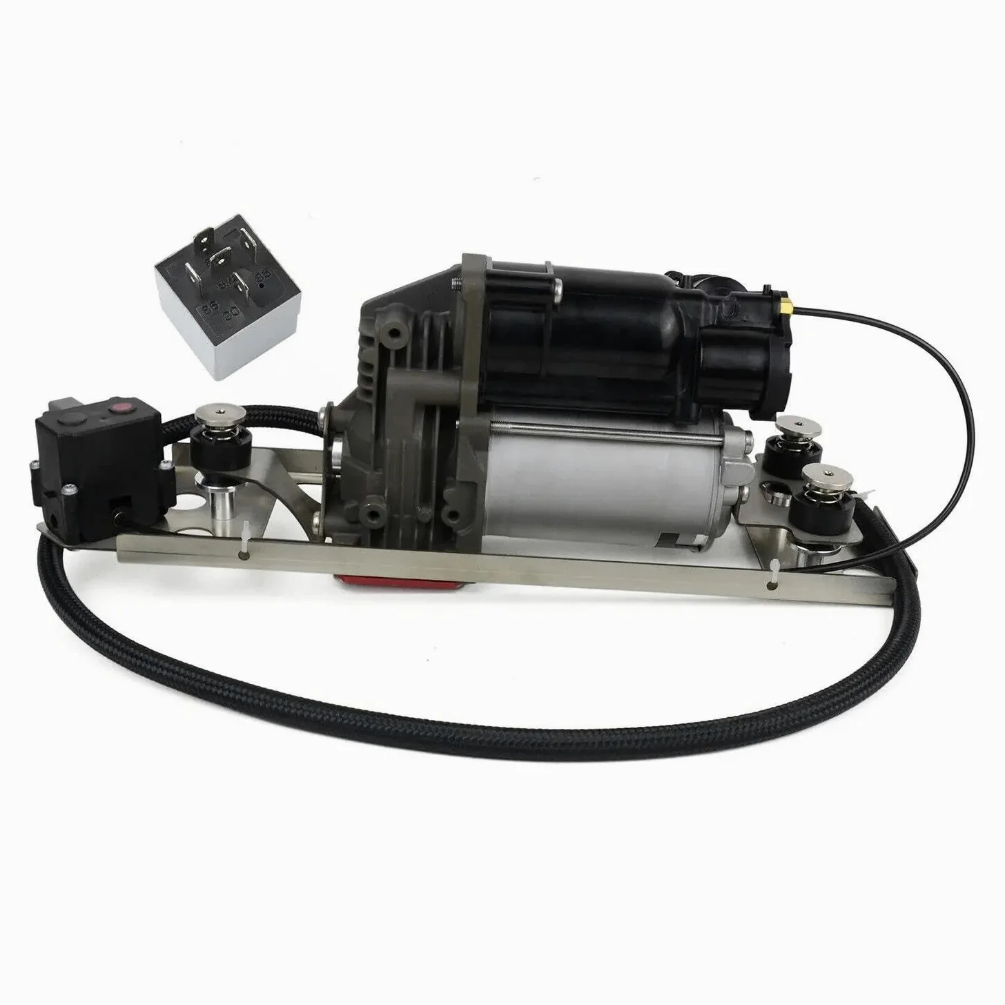 Suspensiones de aire Para E61 2005-conjunto Bomba Compresora Suspensión Neumática Con Soporte Y Bloque De Válvula Solenoide 37106793778 37206792855 Amortiguadores