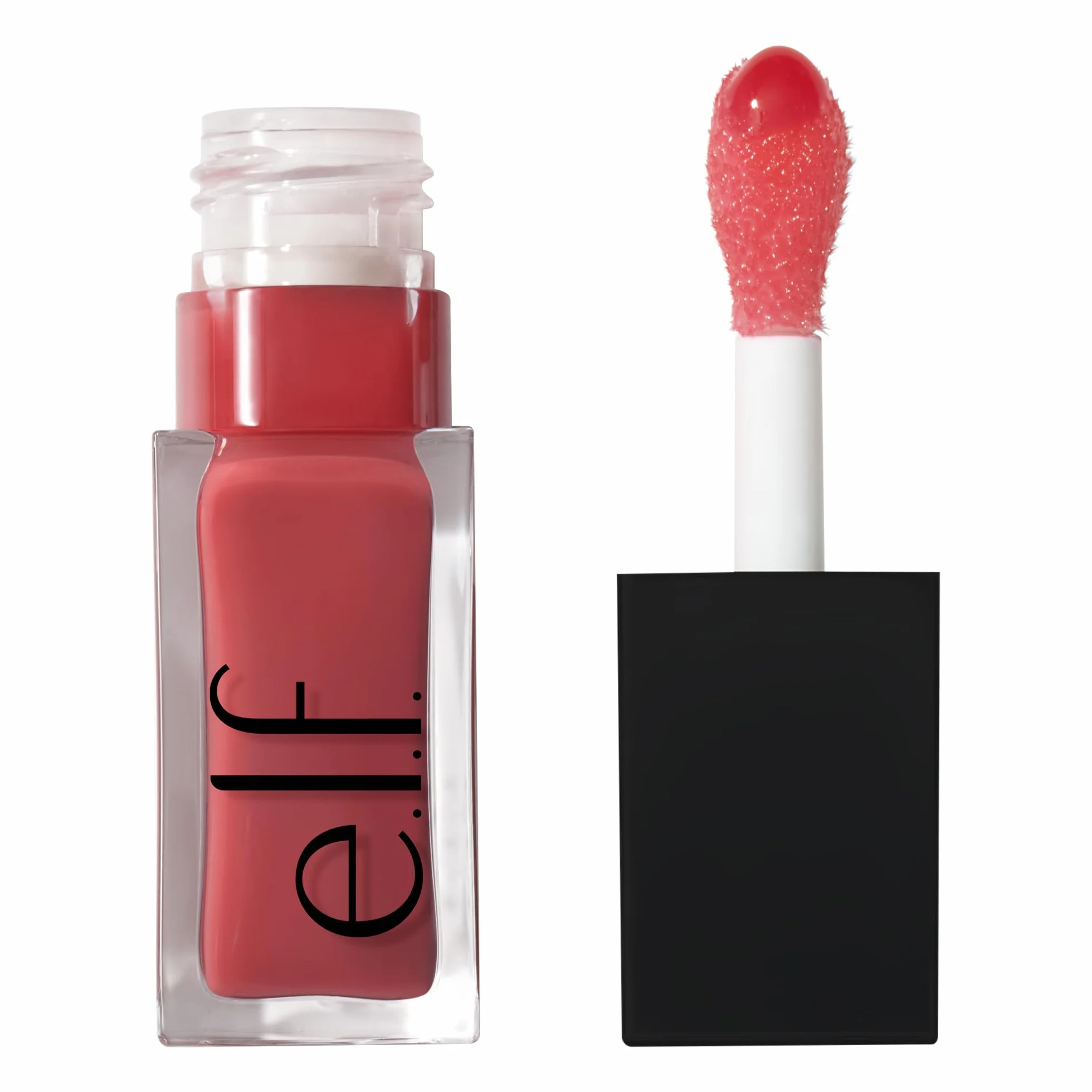 e.l.f. Aceite para labios Glow Reviver, nutritivo y tintado, acabado muy brillante, aceite de jojoba, vegano, no testado en animales, rosa (Rose Envy)
