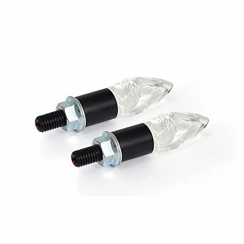Intermitentes LED delanteros/traseros Crystal negros homologados universales para moto compatible con Harley y Custom