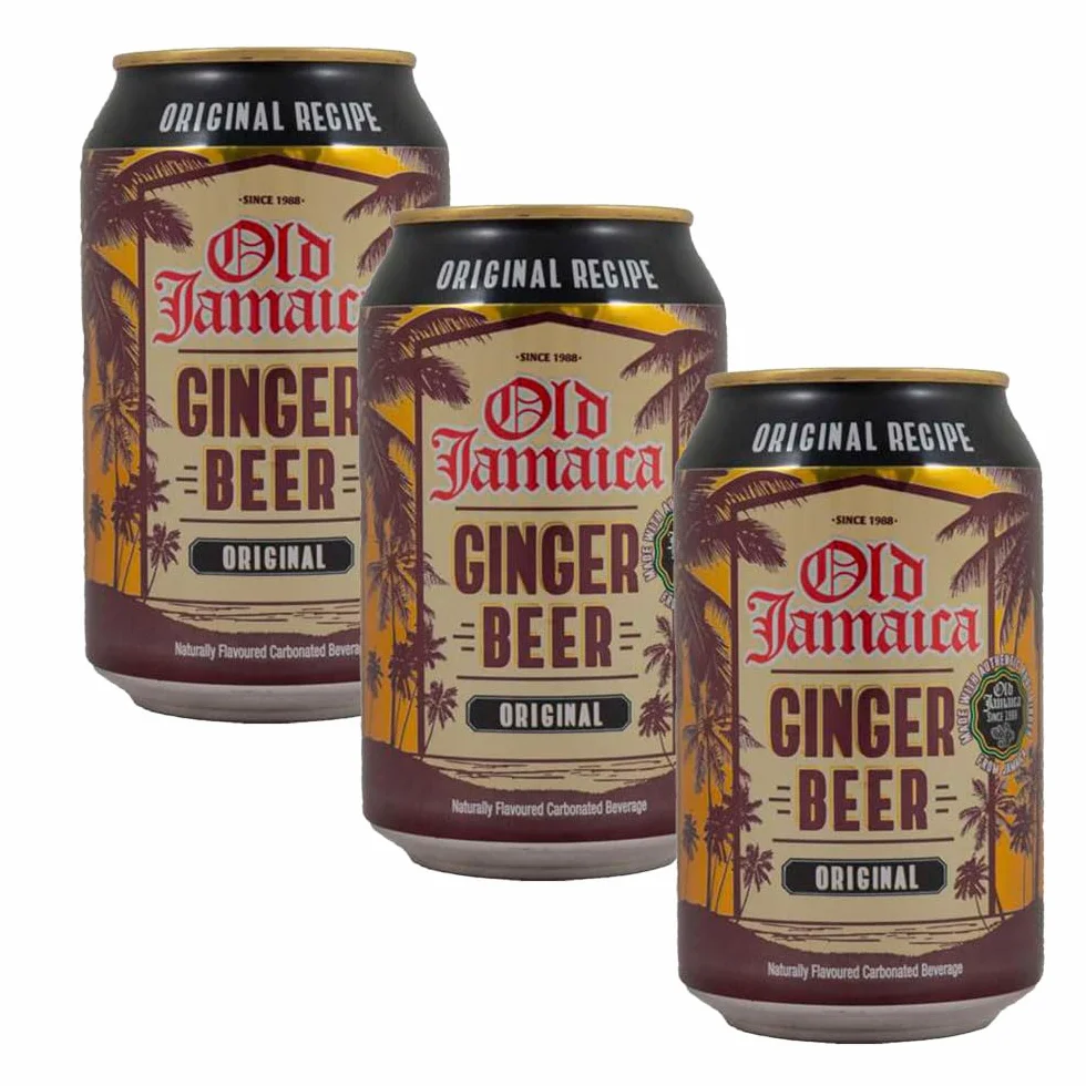 Ginger Beer sin alcohol 33 cl Pack 3 botellas, carbonatada con jengibre de Jamaica