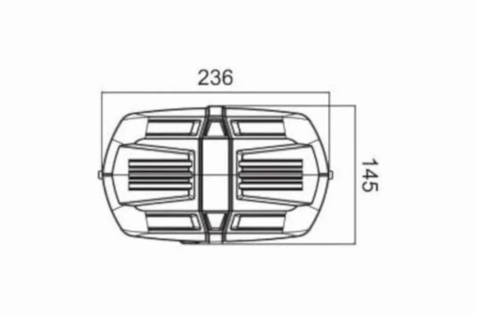 Barra LED 32 LEDs 12V/24V Luz de Emergencia LED Magnética para Coche Camión Vehículo E9 R10 R65