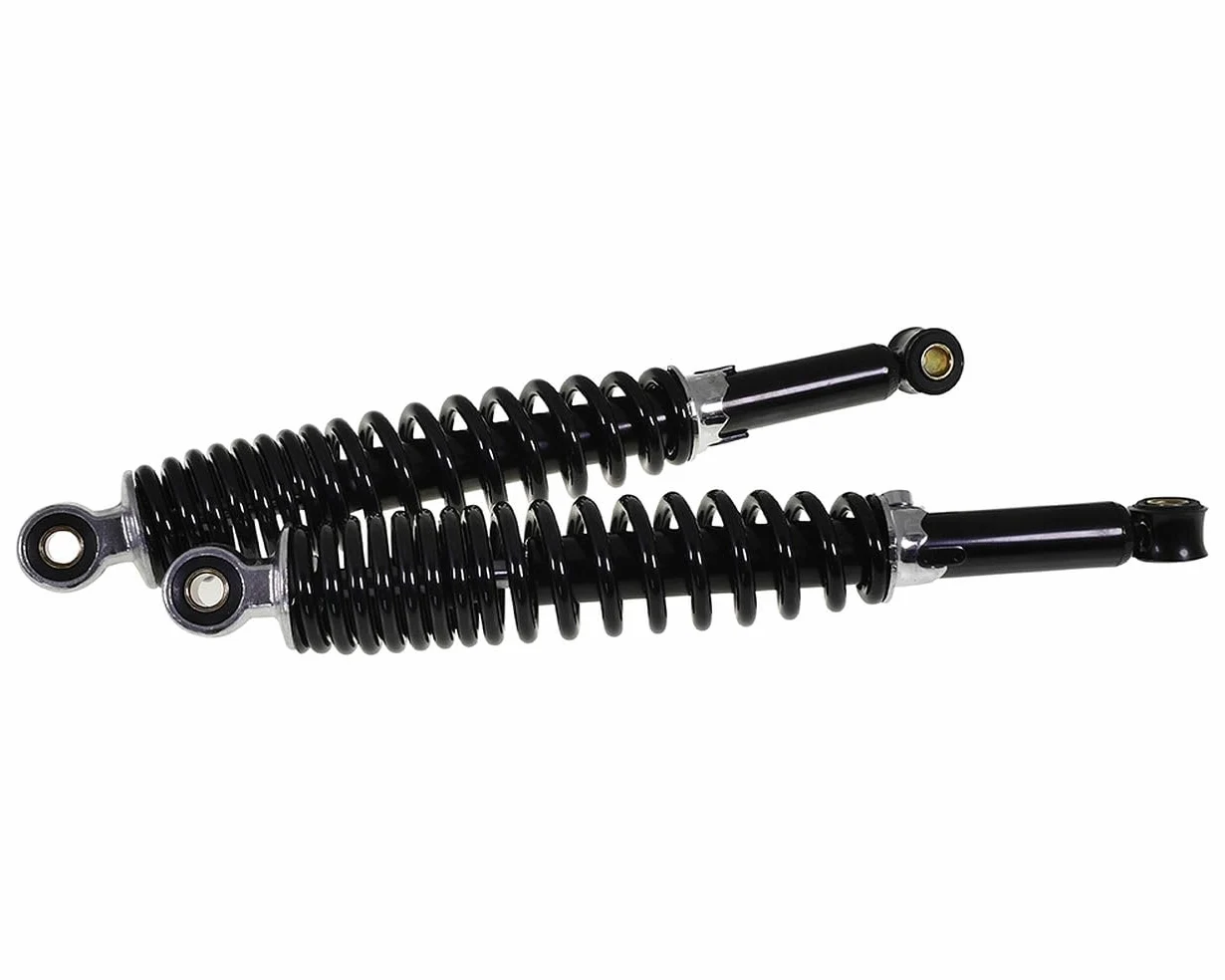 2EXTREME juego amortiguadores 320 mm ajustables negros compatible con Puch Condor 50 2T AC, Maxi S/N 50 2T AC – suspensión mejorada