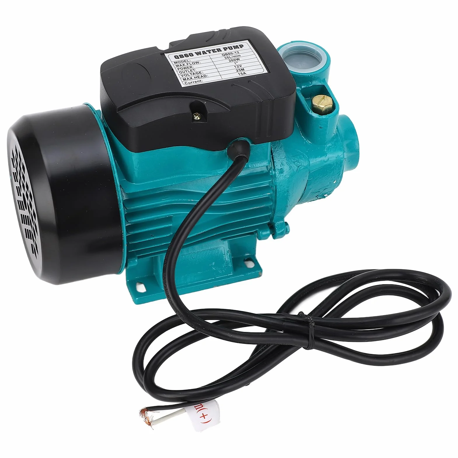 KIMISS Solar DC Pump 200W 3200RPM Auto 35 Lpm Levantamiento Alto 25m Bomba de Agua para Riego y Uso Doméstico (DC12V)