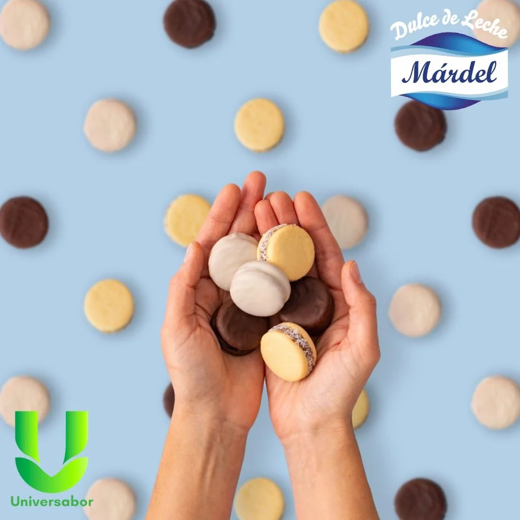 Alfajores Mardel Caja 48 Mini Alfajores de Maicena con Dulce de Leche 22 g Argentinos Caseros