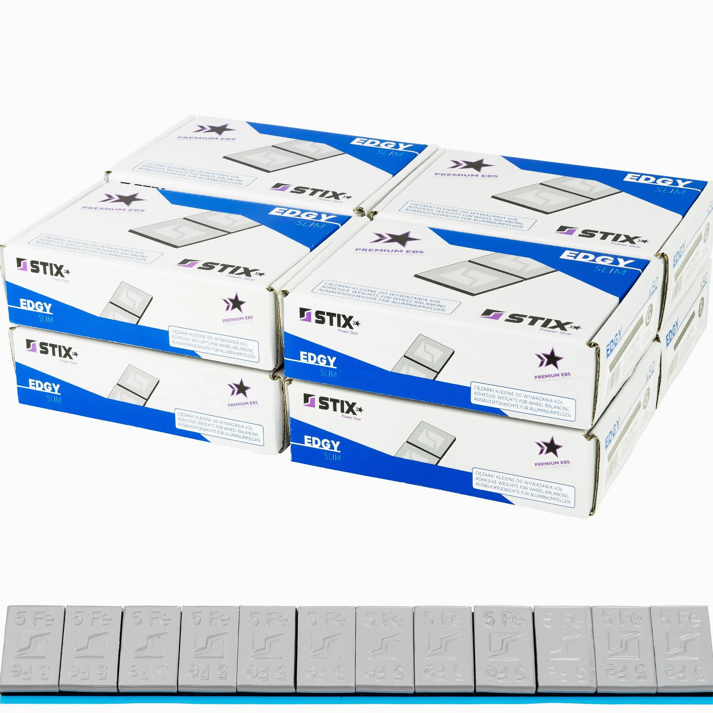 24 kg de peso adhesivo para llantas de aluminio, 60 g (12 x 5 g revestimiento de plástico), 400 unidades